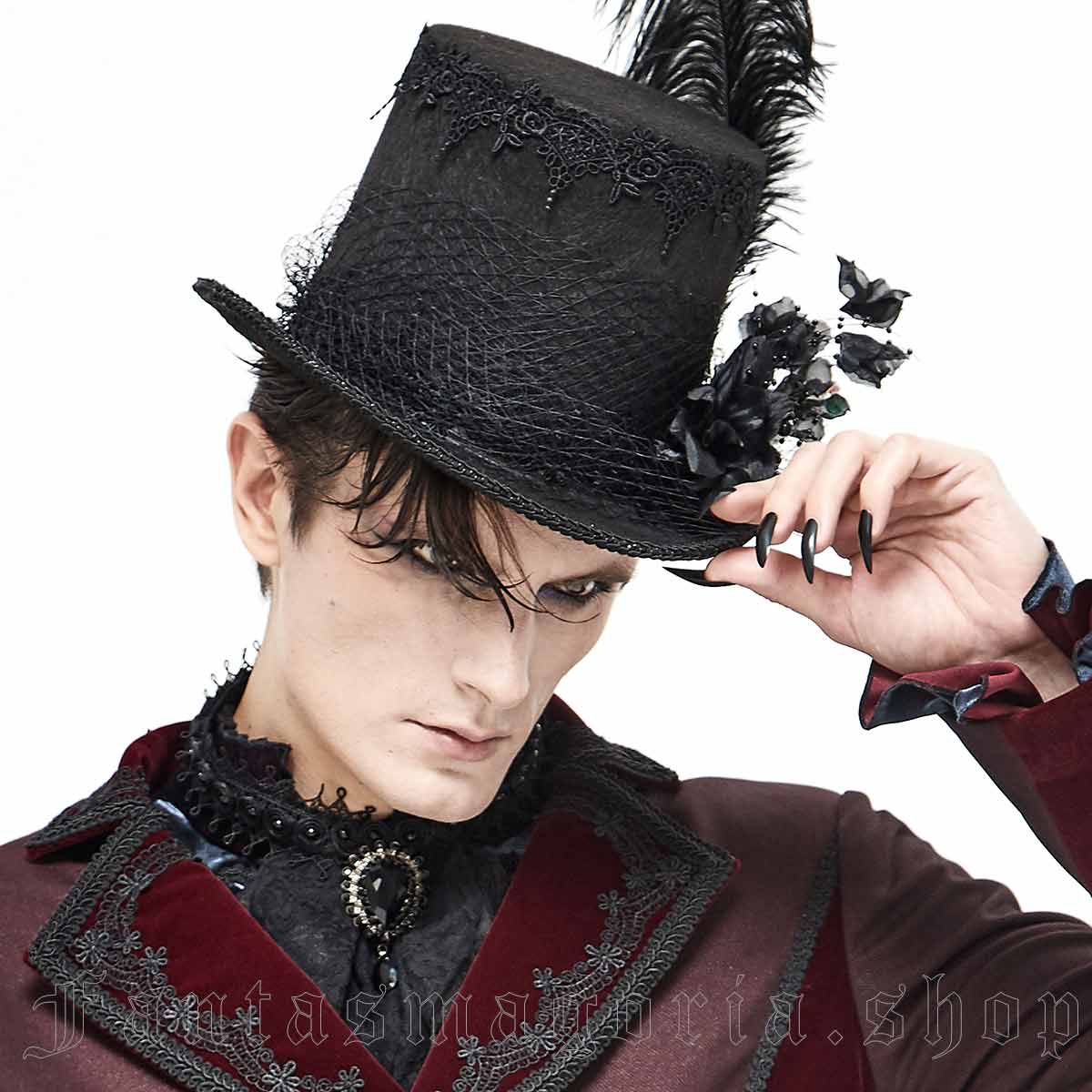 Noble Vampire Top Hat - Devil Fashion | Fantasmagoria.shop