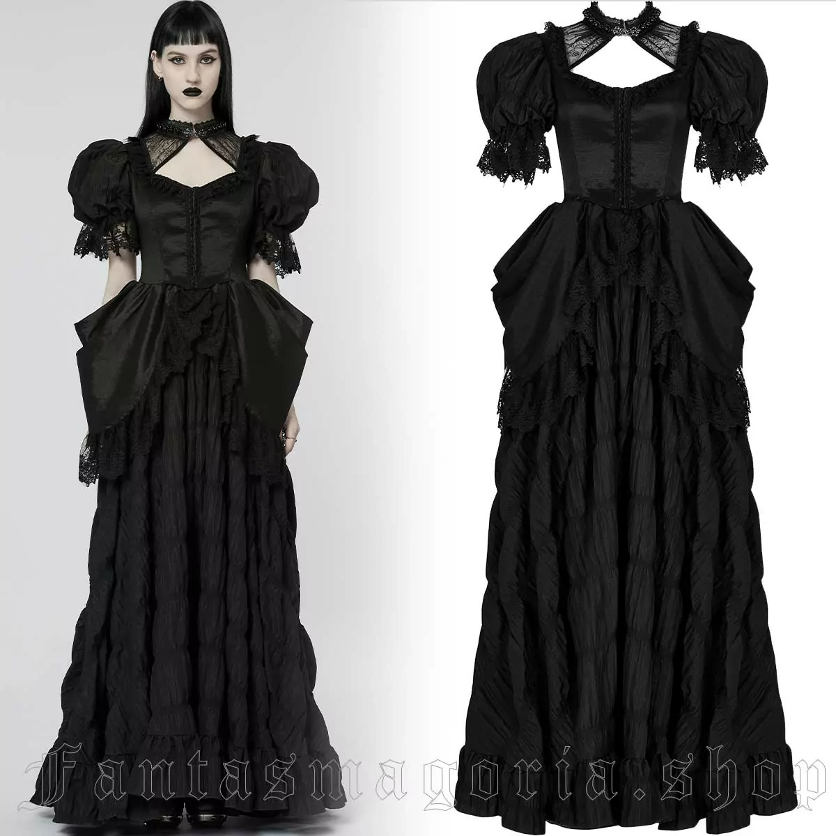 Gothic Black/Gold Belle Beauty and the Beast Custom Gown – Romantic Threads