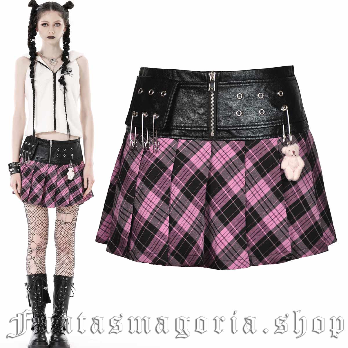 Pink Anarchy Skirt - Dark in Love | Fantasmagoria.shop