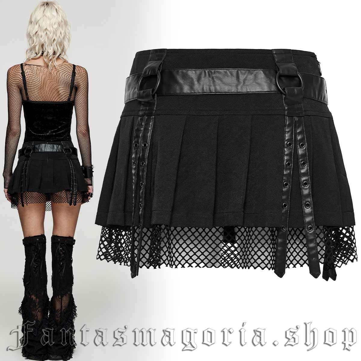 Girl Of Spades Black Skirt - Punk Rave | Fantasmagoria.shop