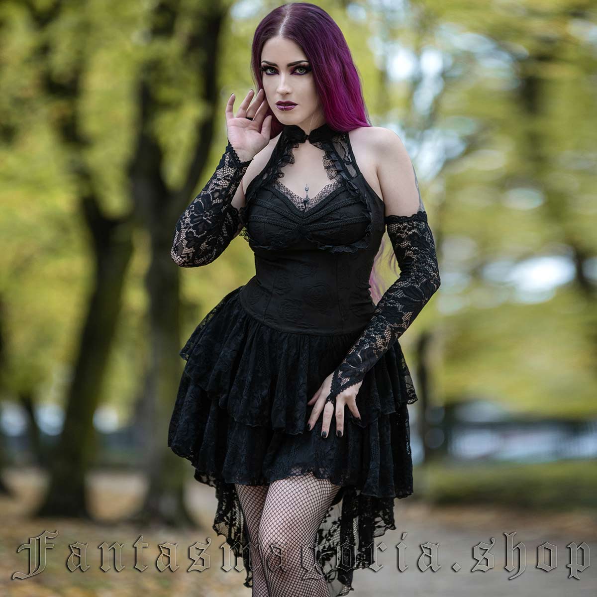 Gothic Halter Dress Female Dark Halloween - China Gothic Dress and