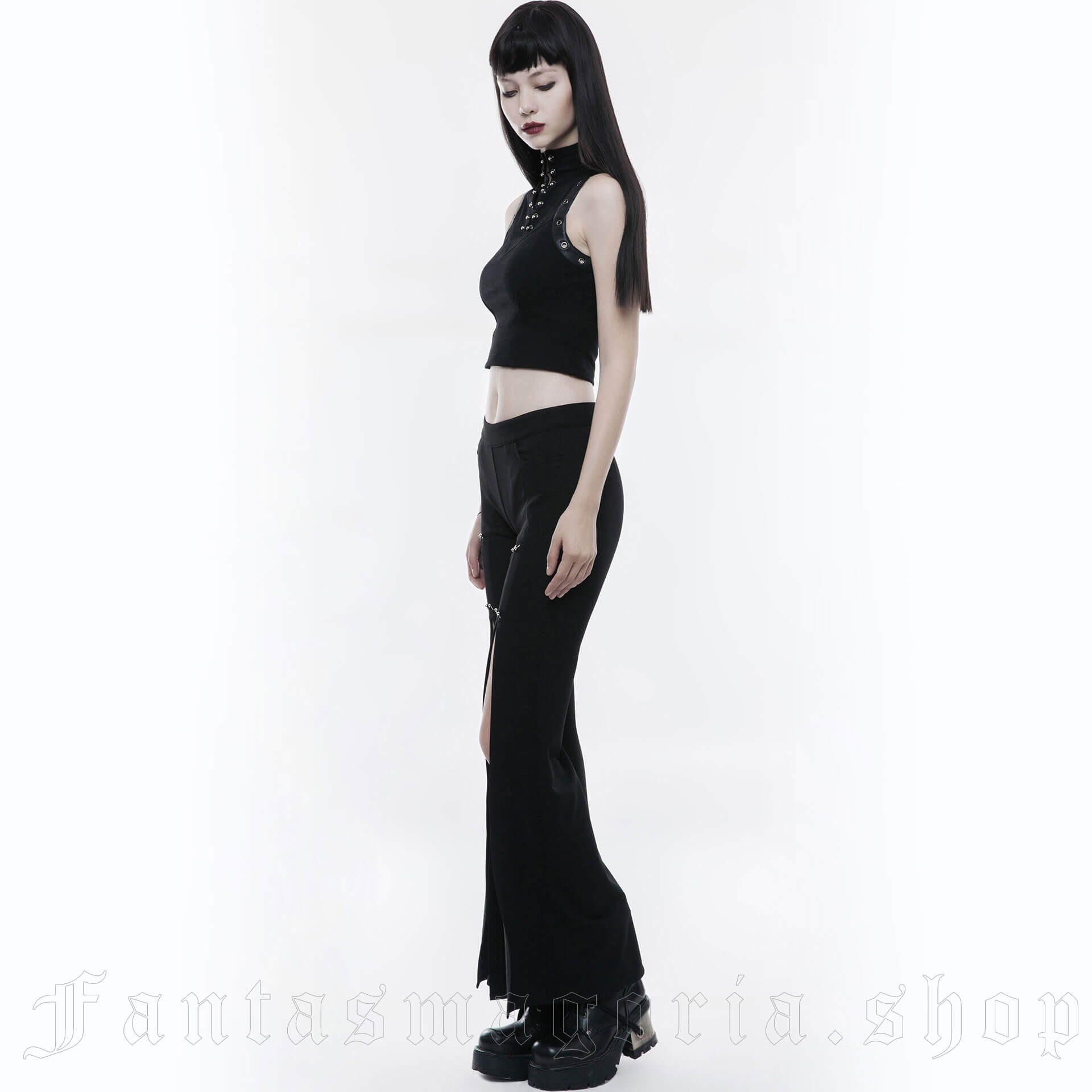 Gothic Disco Trousers OPK-136 by PUNK RAVE brand