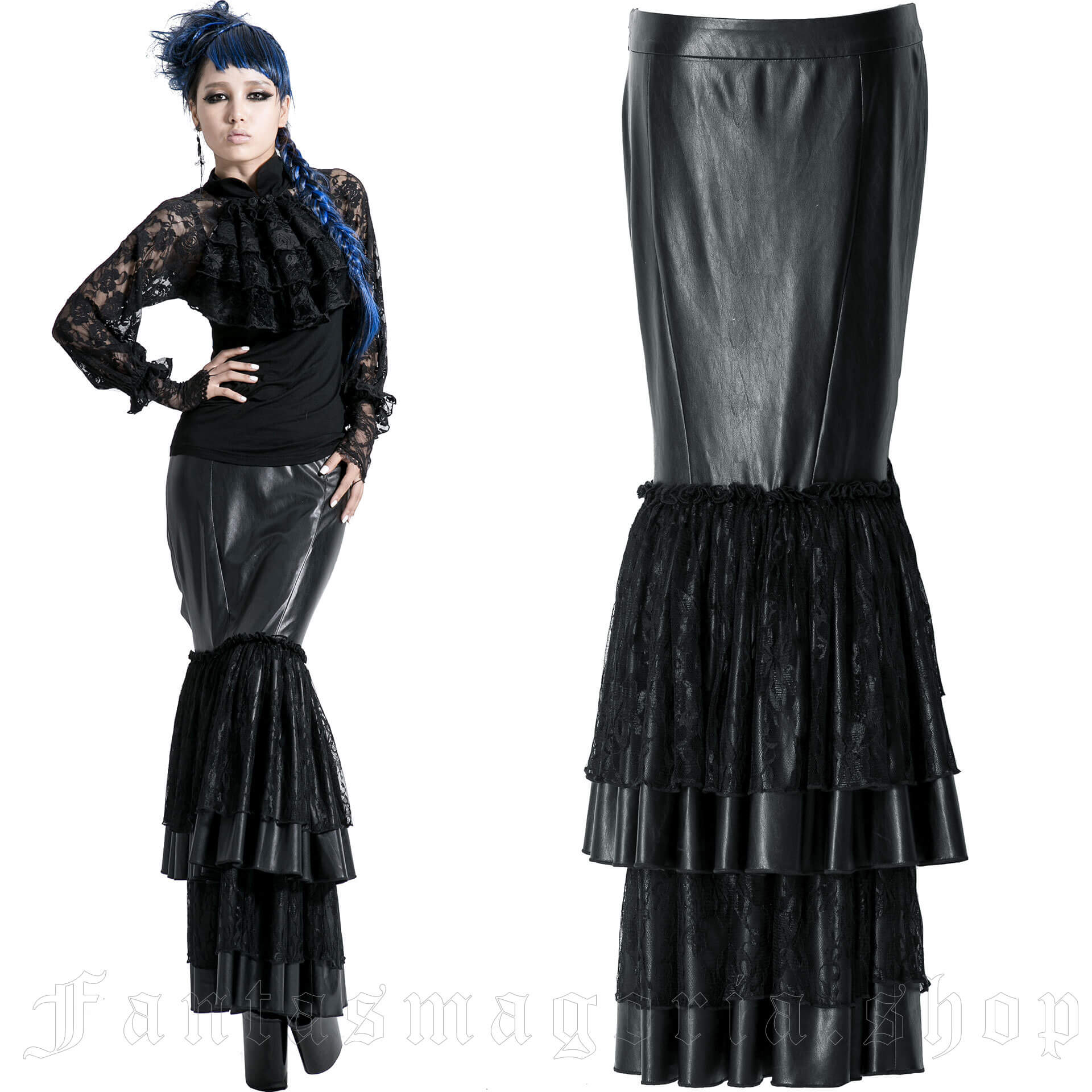 Black Mermaid Skirt - Punk Rave - Q-194 1