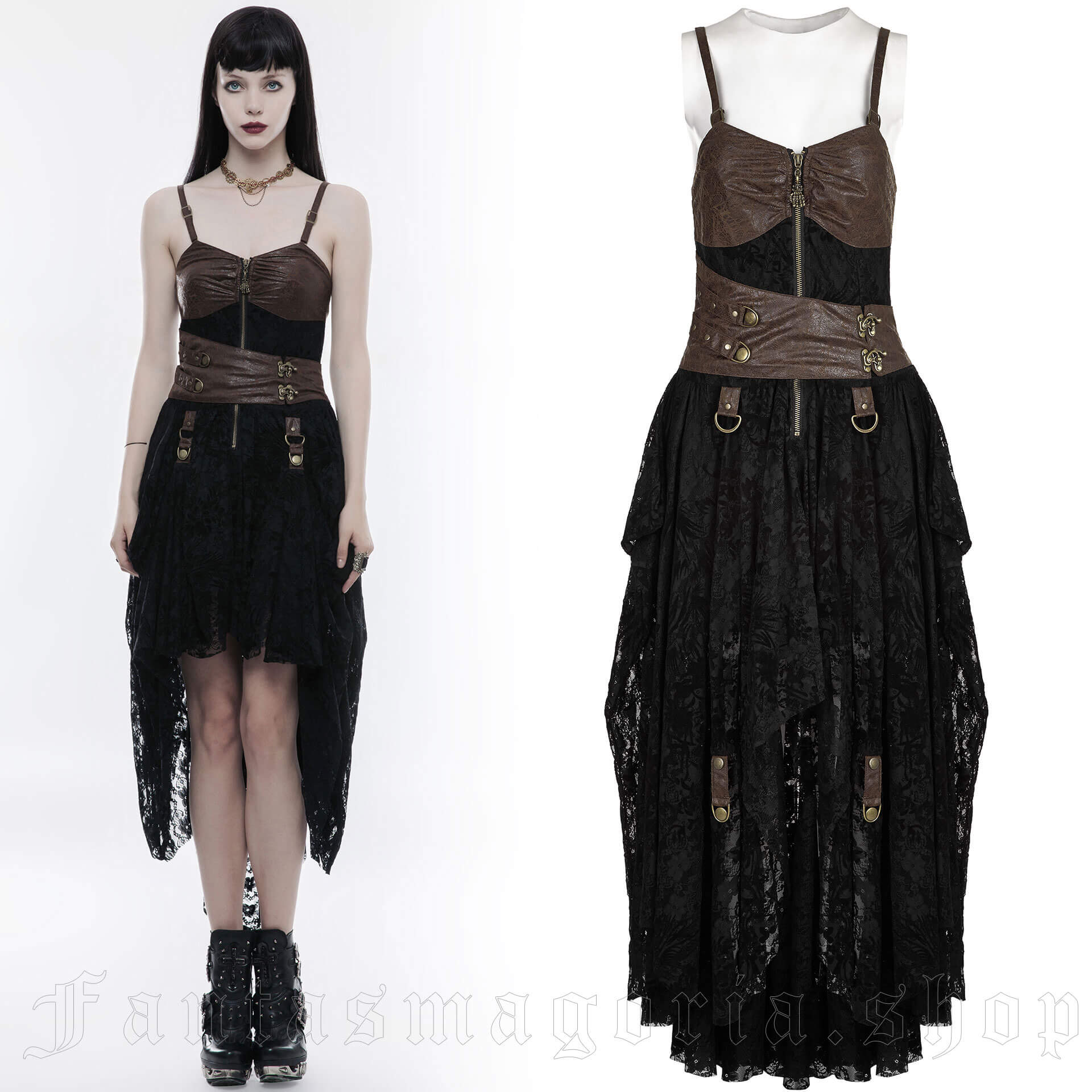 Harpy Dress Black-Brown - Punk Rave - WQ-345/CO 1