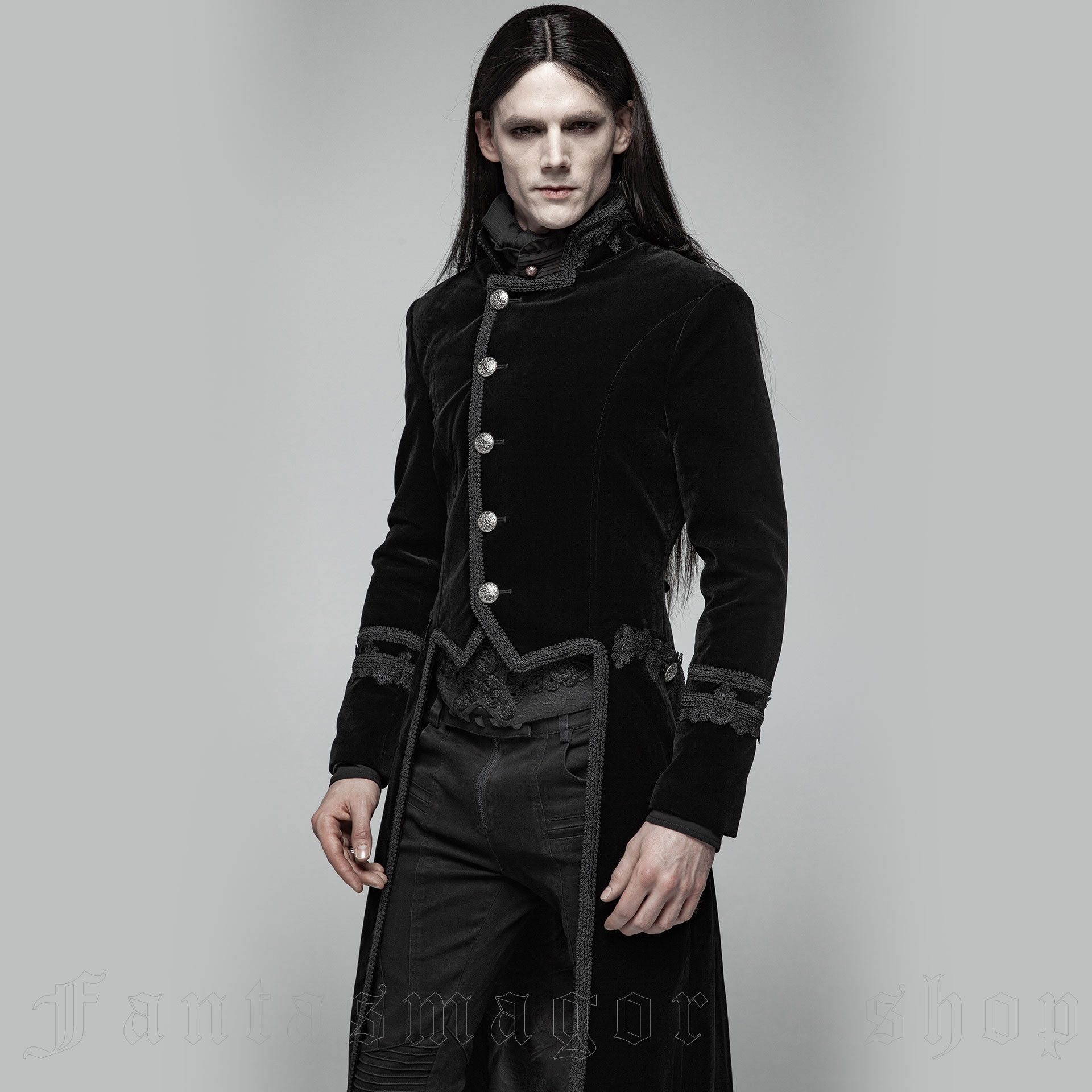 Punk Gothic Men Rave Visual Kei Vest Rock fashion clothing vampire Jacket  Summer