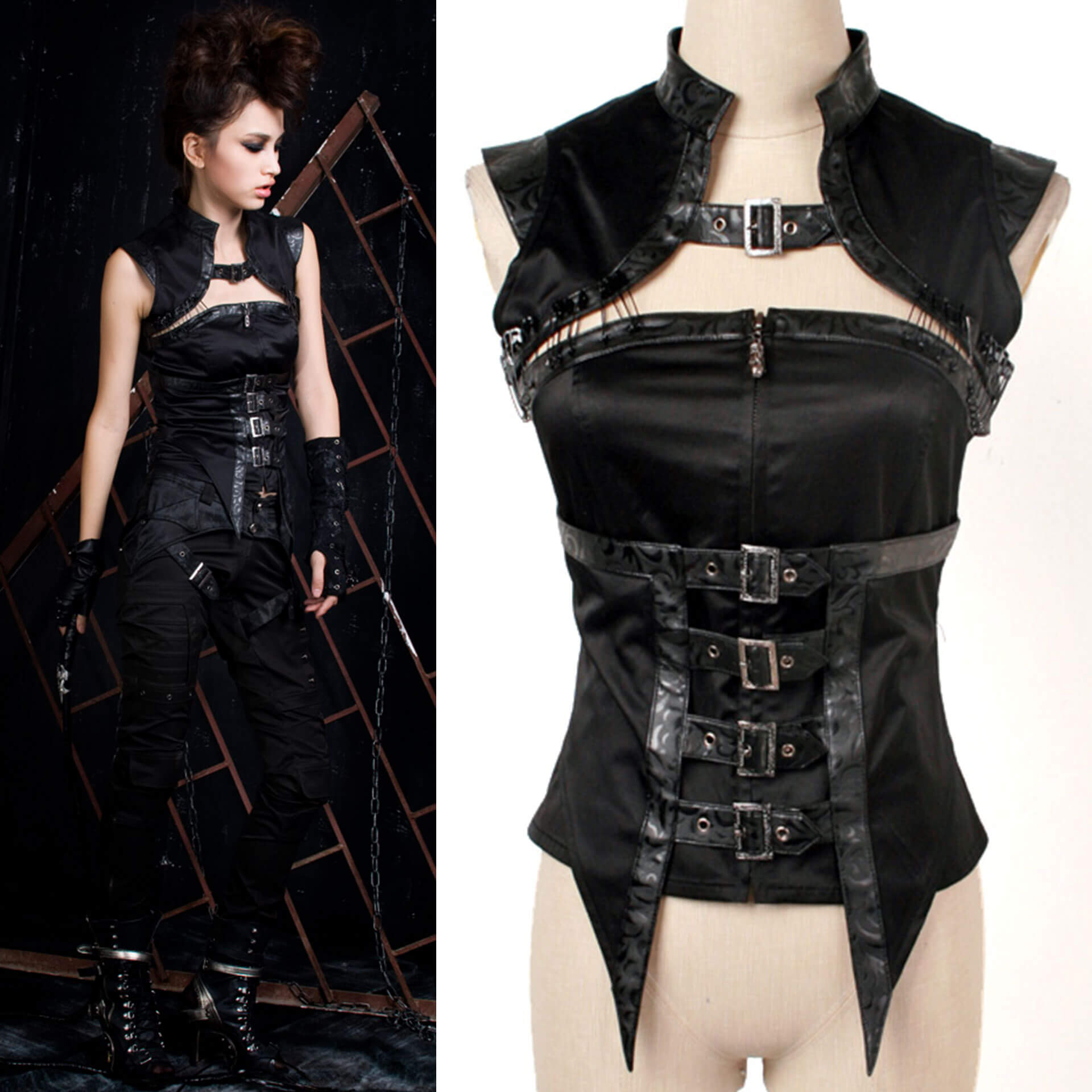 Inquisitor Black Corset Vest