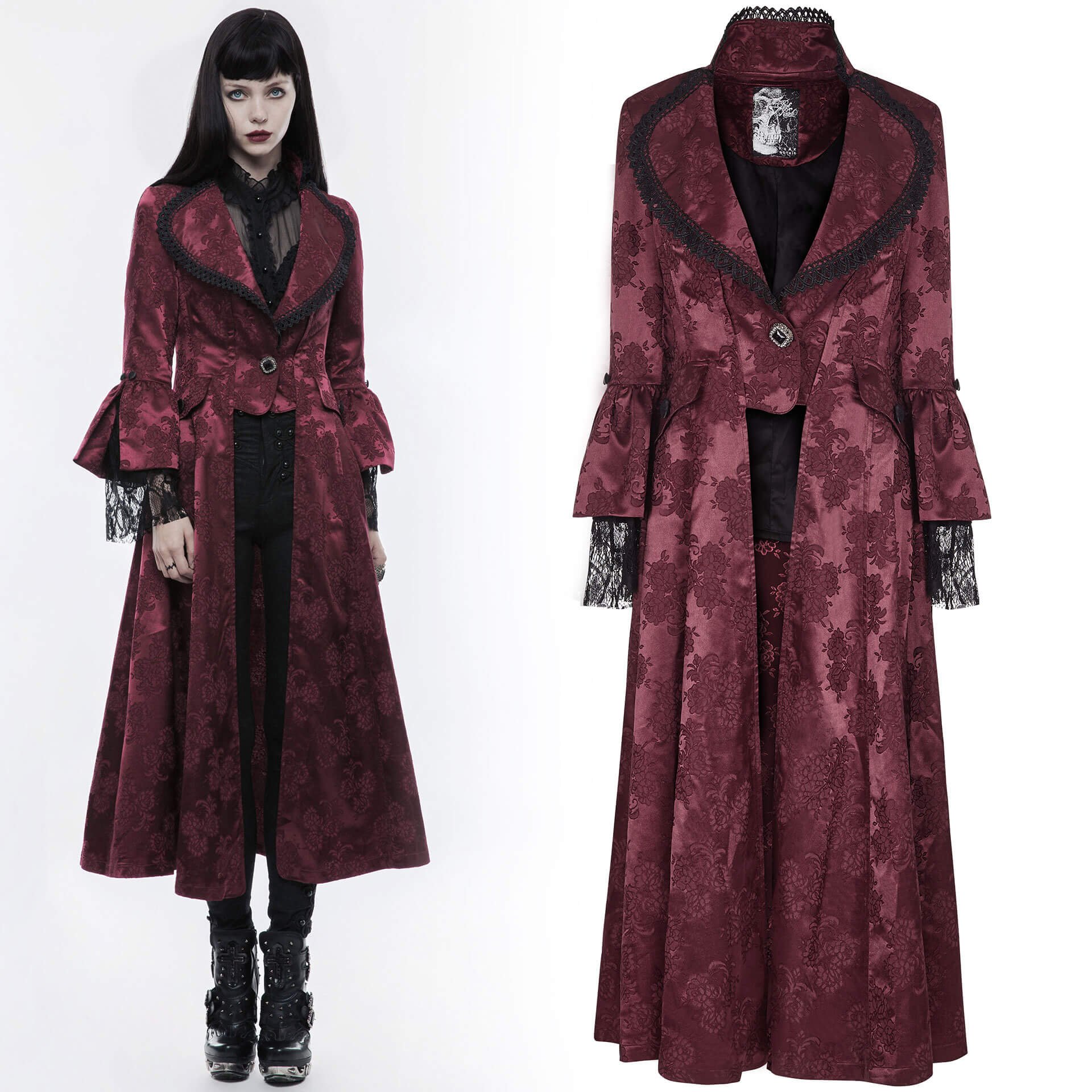 Red Ruby Coat by Punk Rave brand