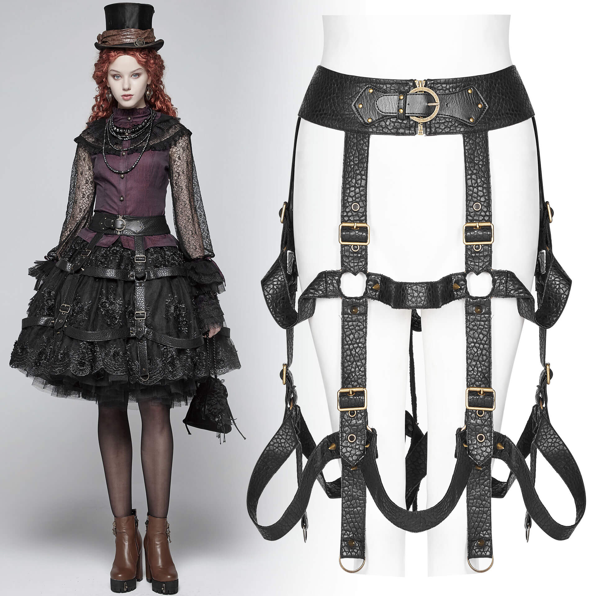 The Cage Harness Skirt - Punk Rave - WS-281 1
