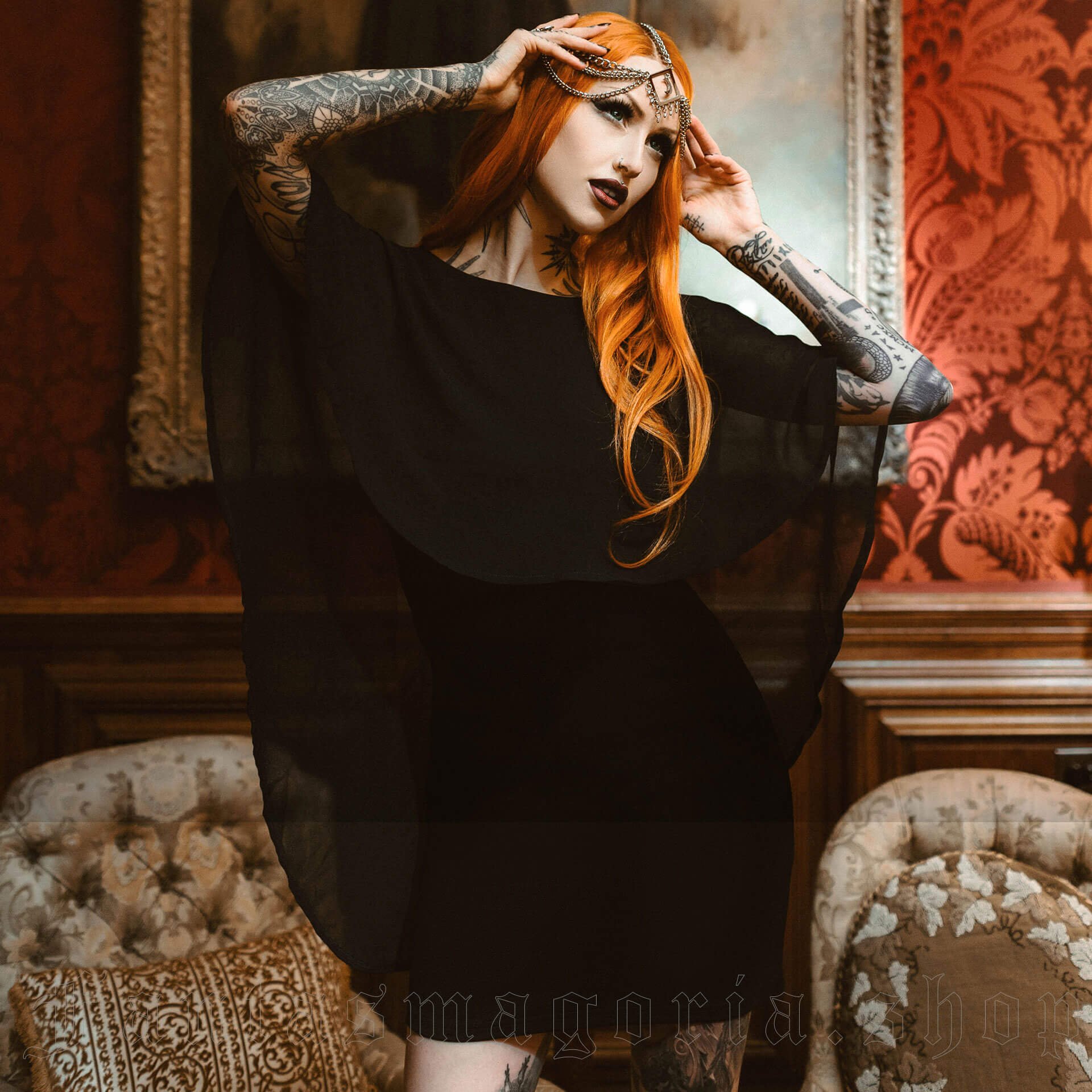 killstar lenox cape dress