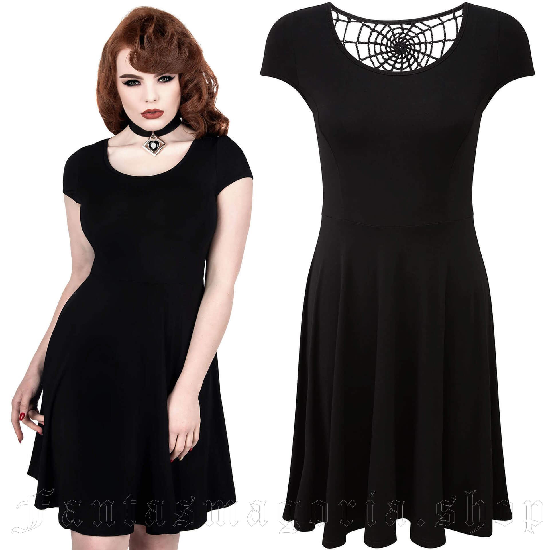 Widows Skater Dress K-DRS-F-2796 By KILLSTAR Brand