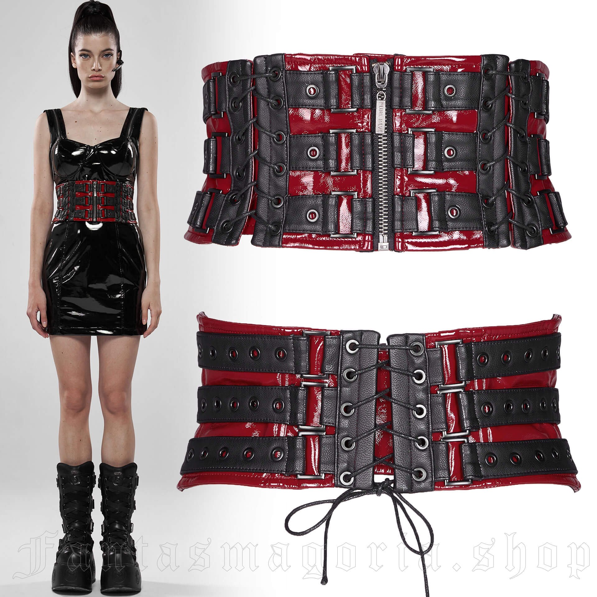Techno Geisha Red Corset Belt