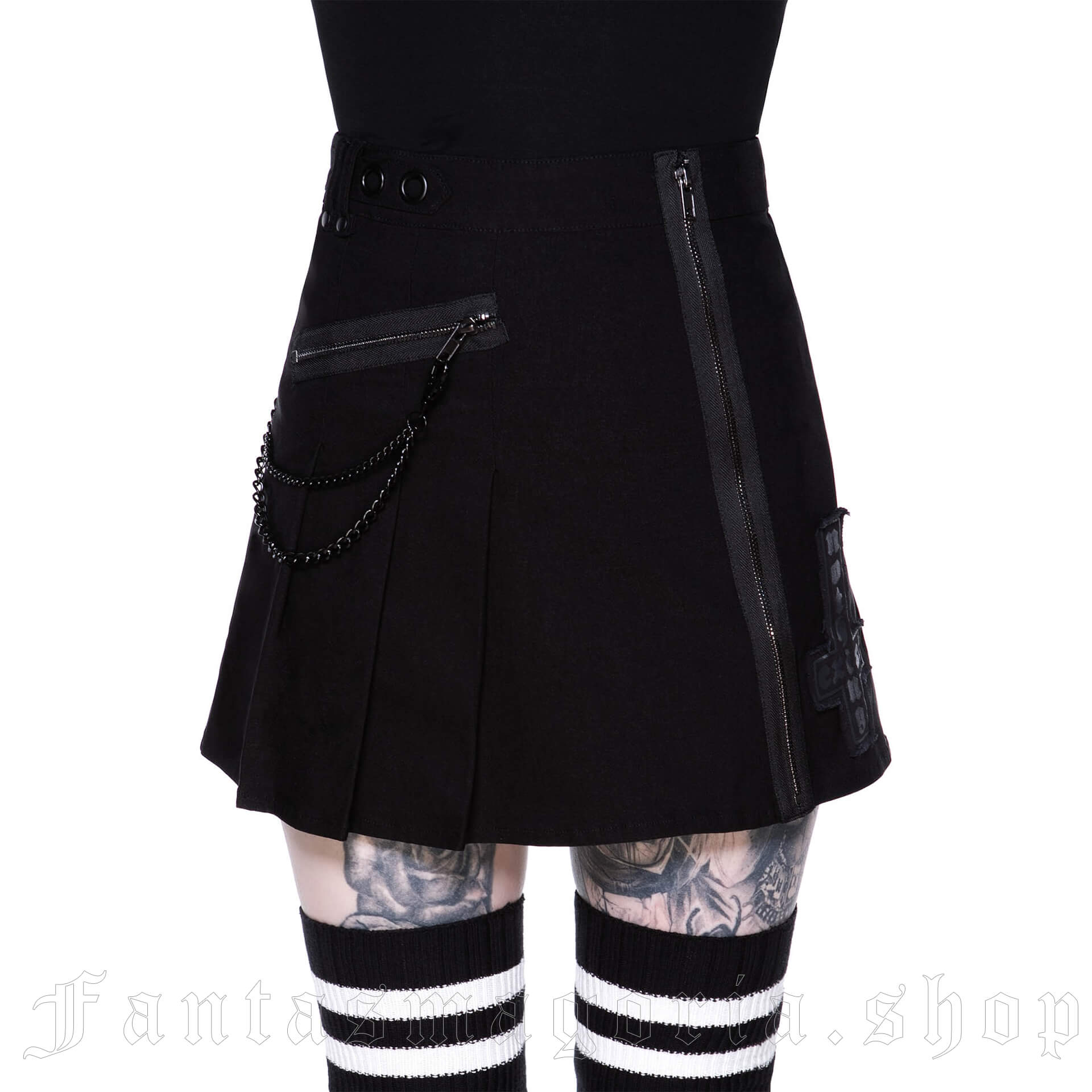 Calling Alice Black Mini Skirt - Killstar - KSRA0021383 1