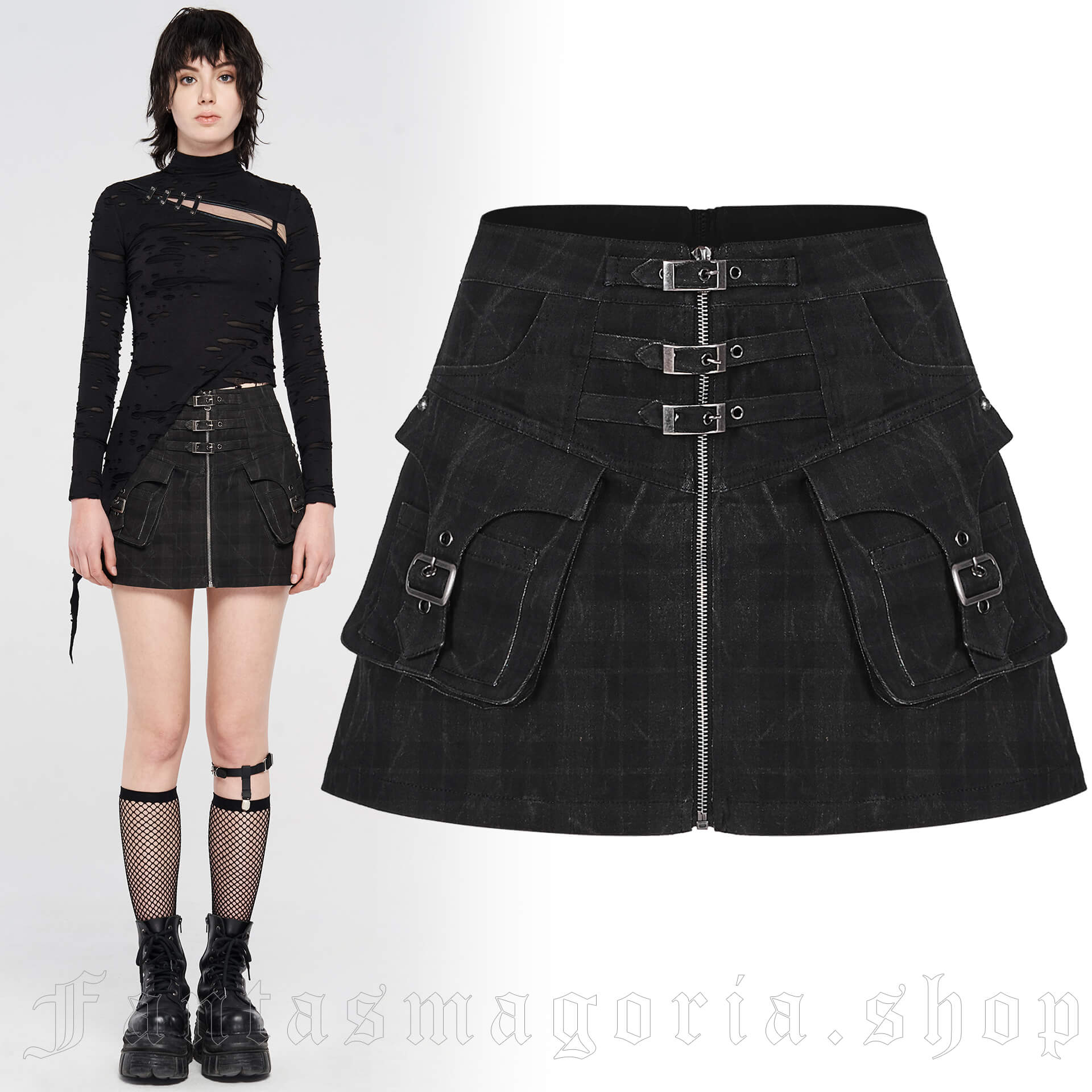 Murderdoll Skirt WQ-480 by PUNK RAVE brand