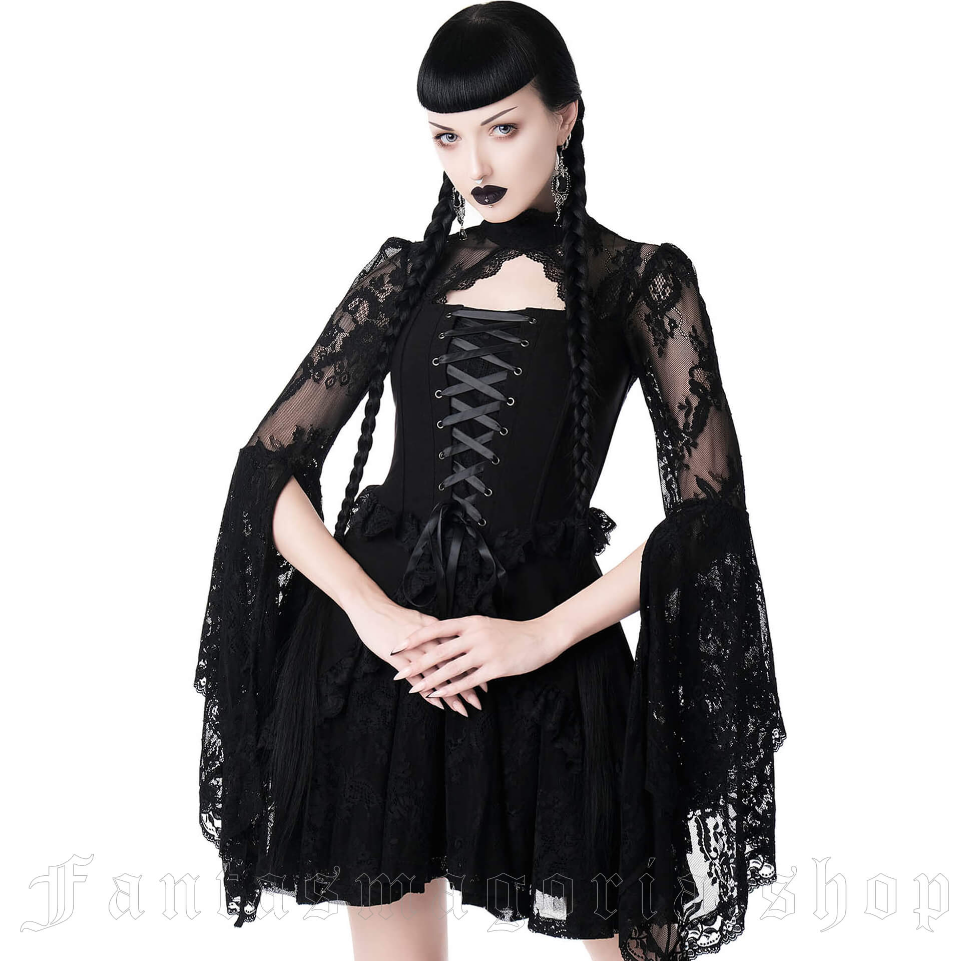 Dark Masquerade Dress KSRA002220 by KILLSTAR brand