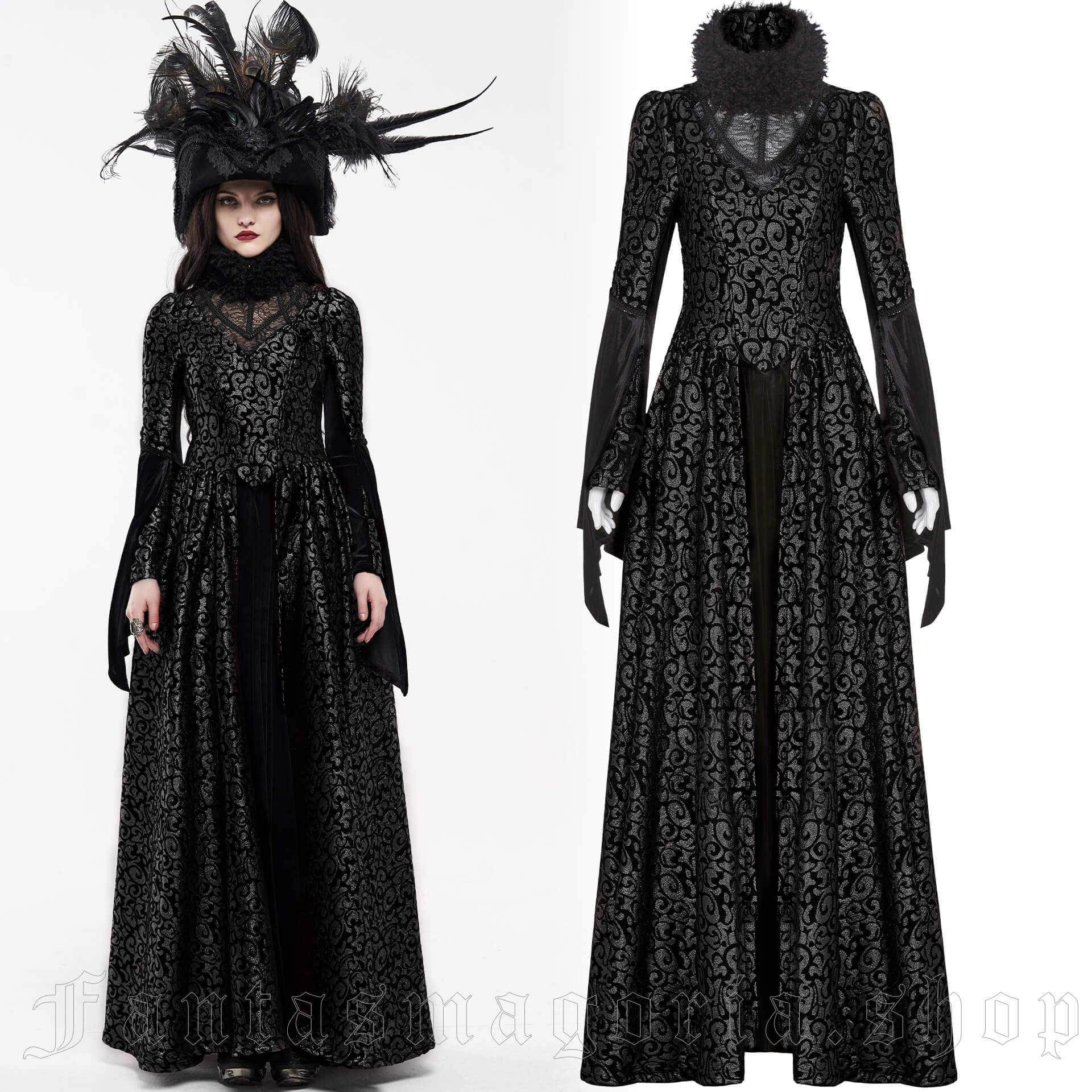 Gothic Diva Black Dress - Punk Rave - WQ-487/BK 1