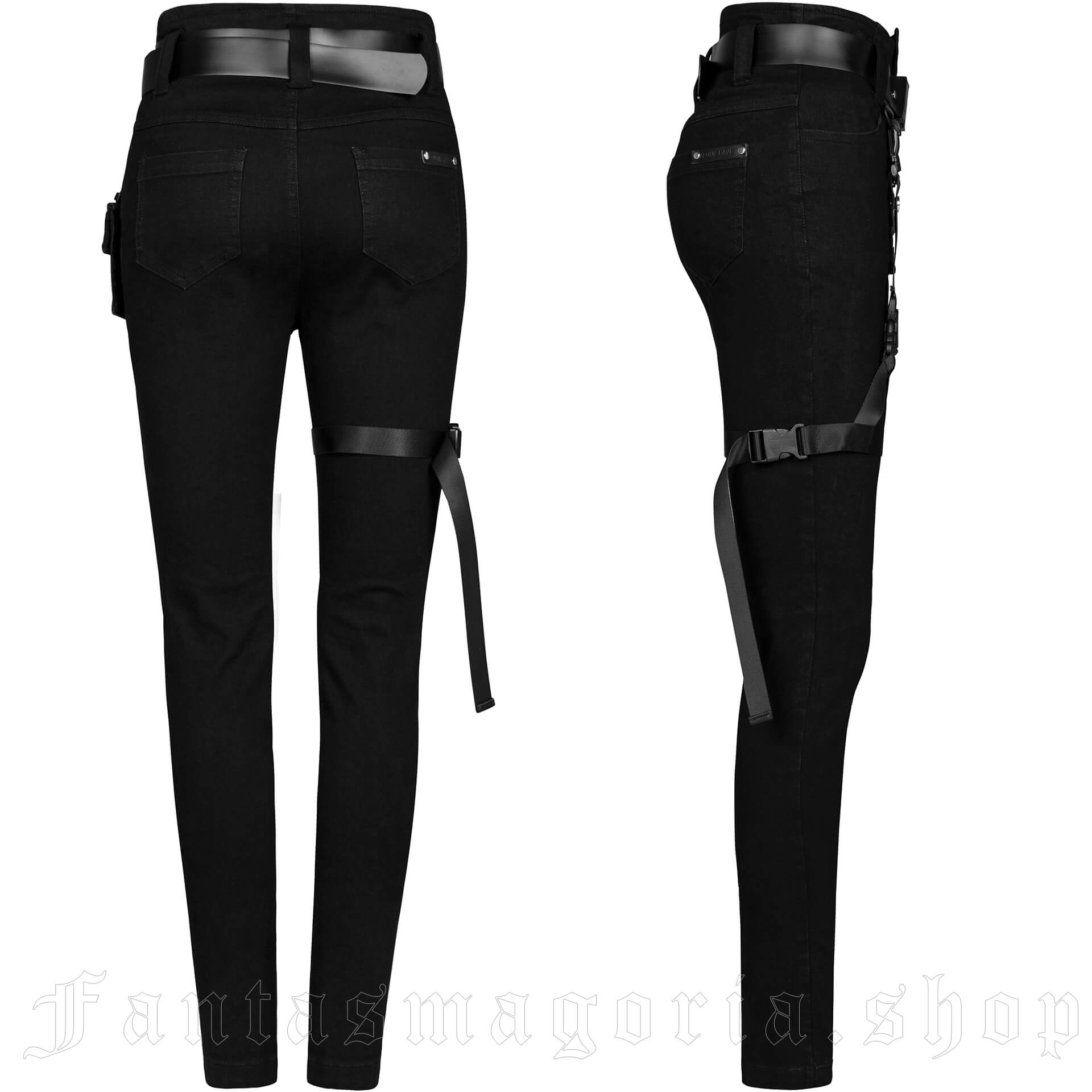 Techno Goth Trousers OPK-321 by PUNK RAVE brand