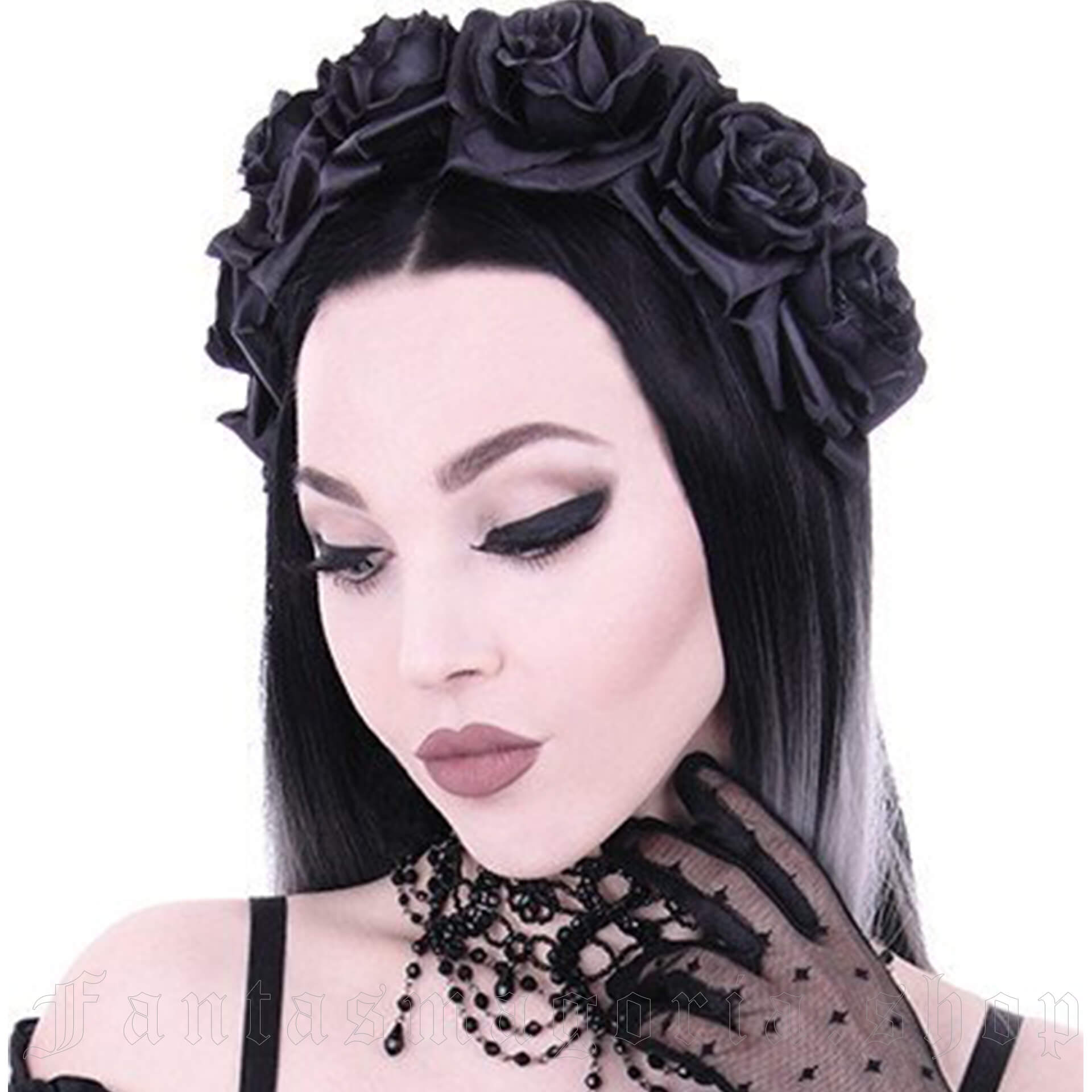 Black Roses Gothic Headband Restyle RES5903313956888 1