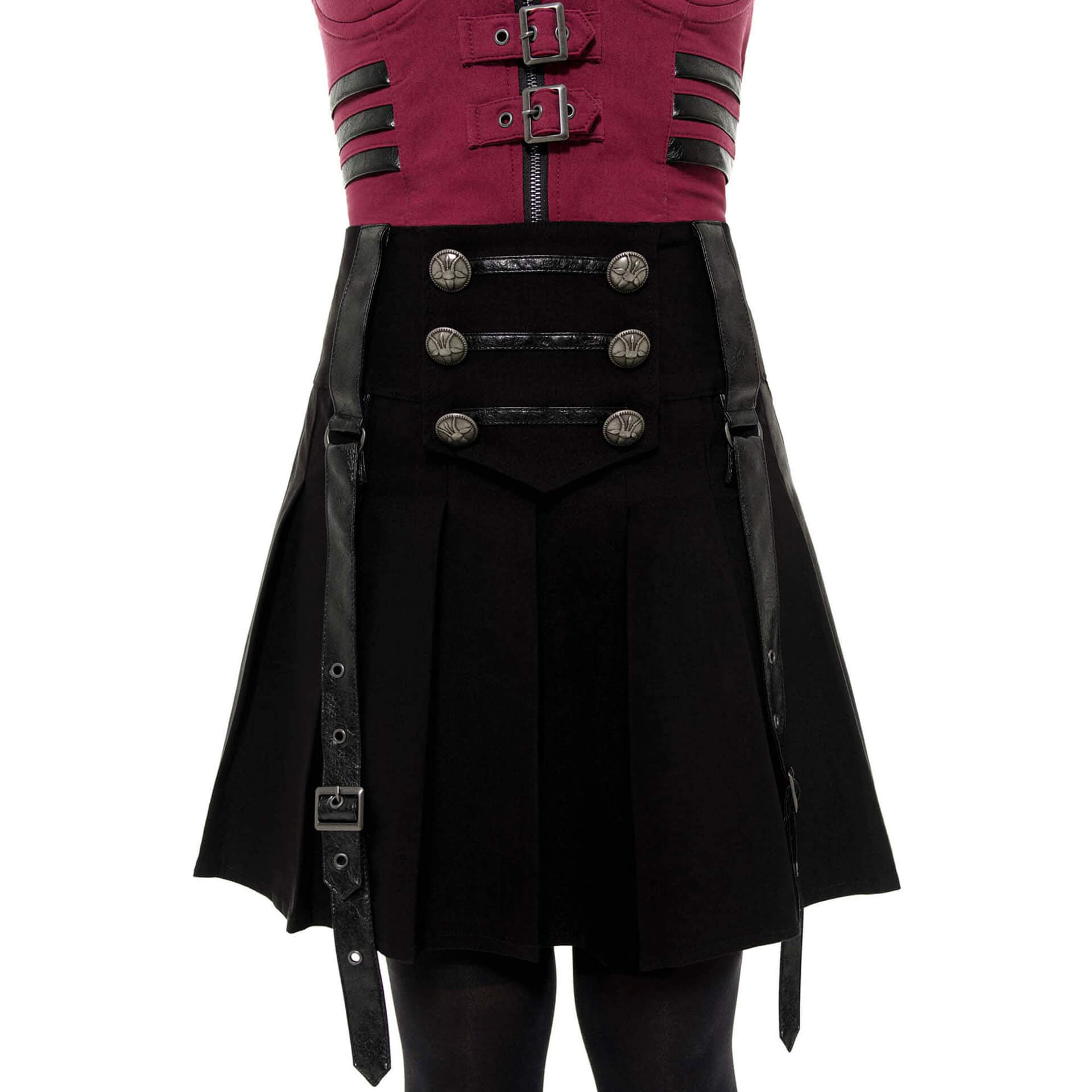 Dark Academy Black Mini Skirt - Killstar - KSRA002426 1