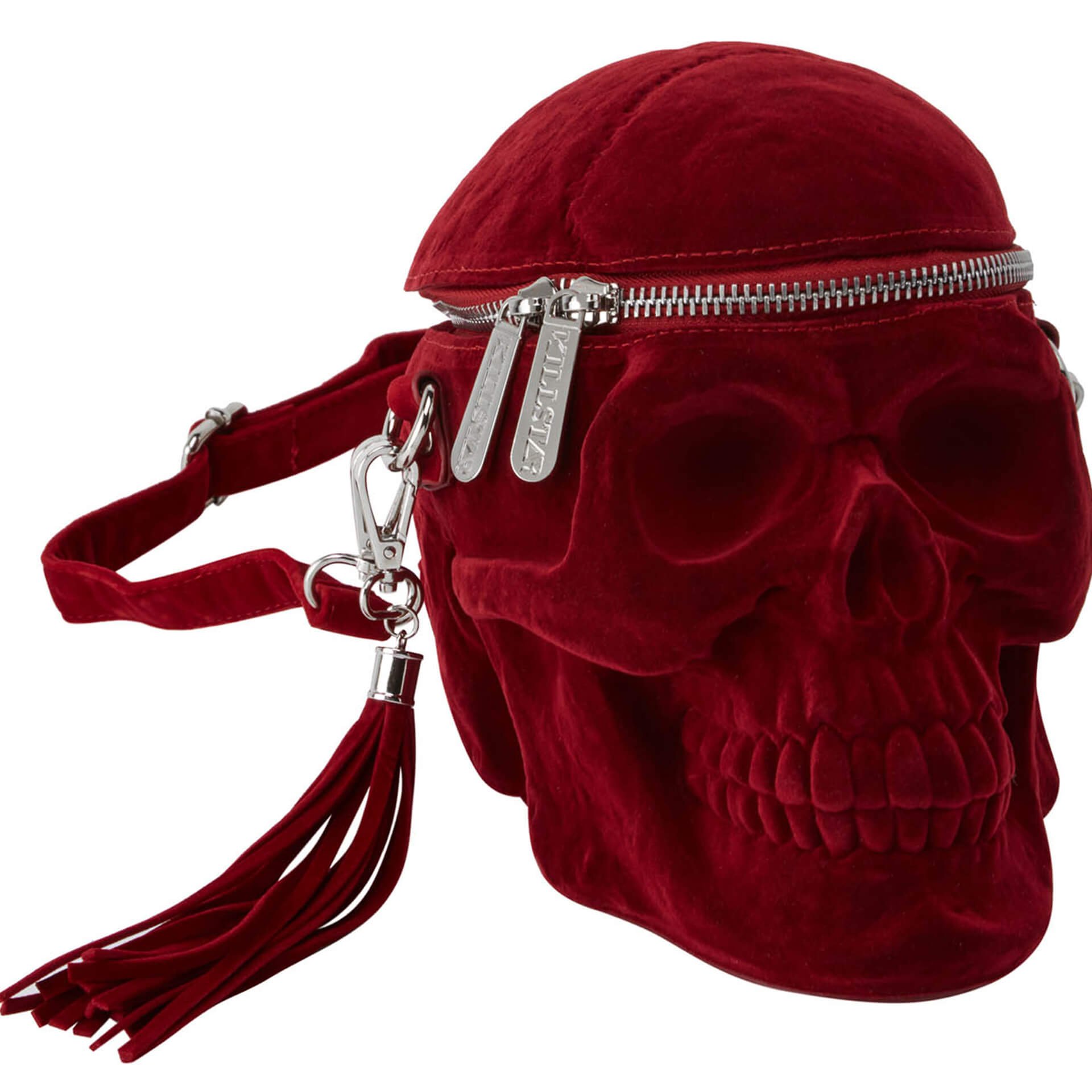 Grave Digger Blood Velvet Skull Handbag