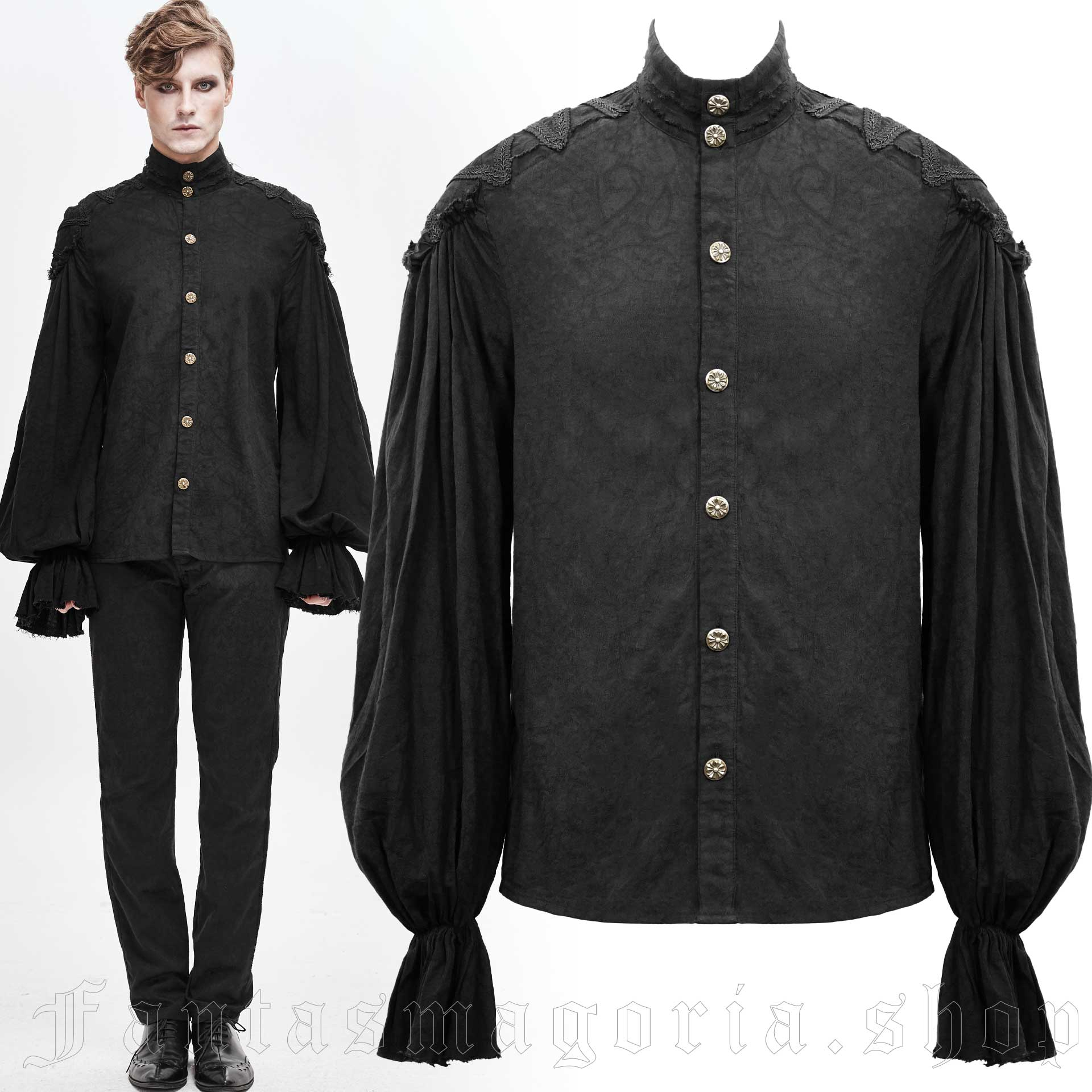 Pierrot Black Shirt - Devil Fashion - SHT04801 1