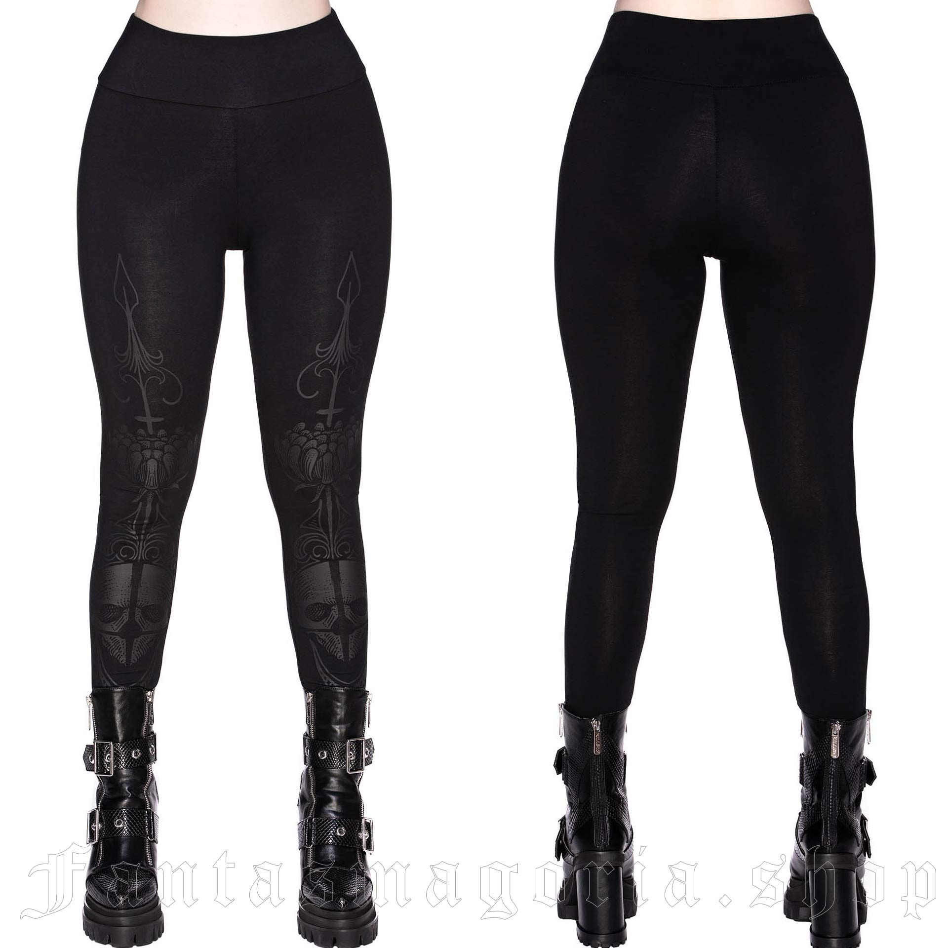 Black patterned leggings, Women's gothic clothing, Killstar