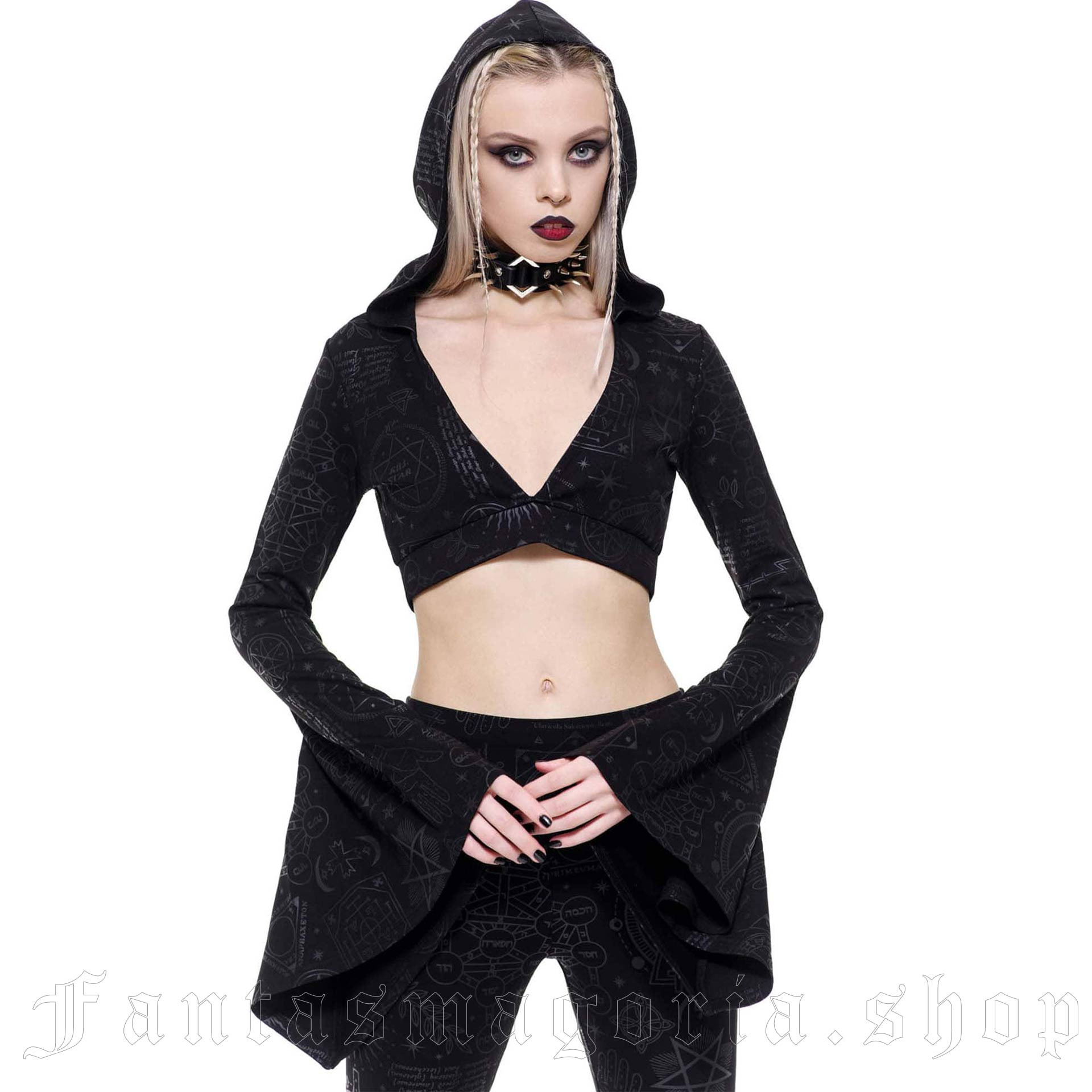 Witchhead Hooded Crop Top - Killstar | Fantasmagoria.shop