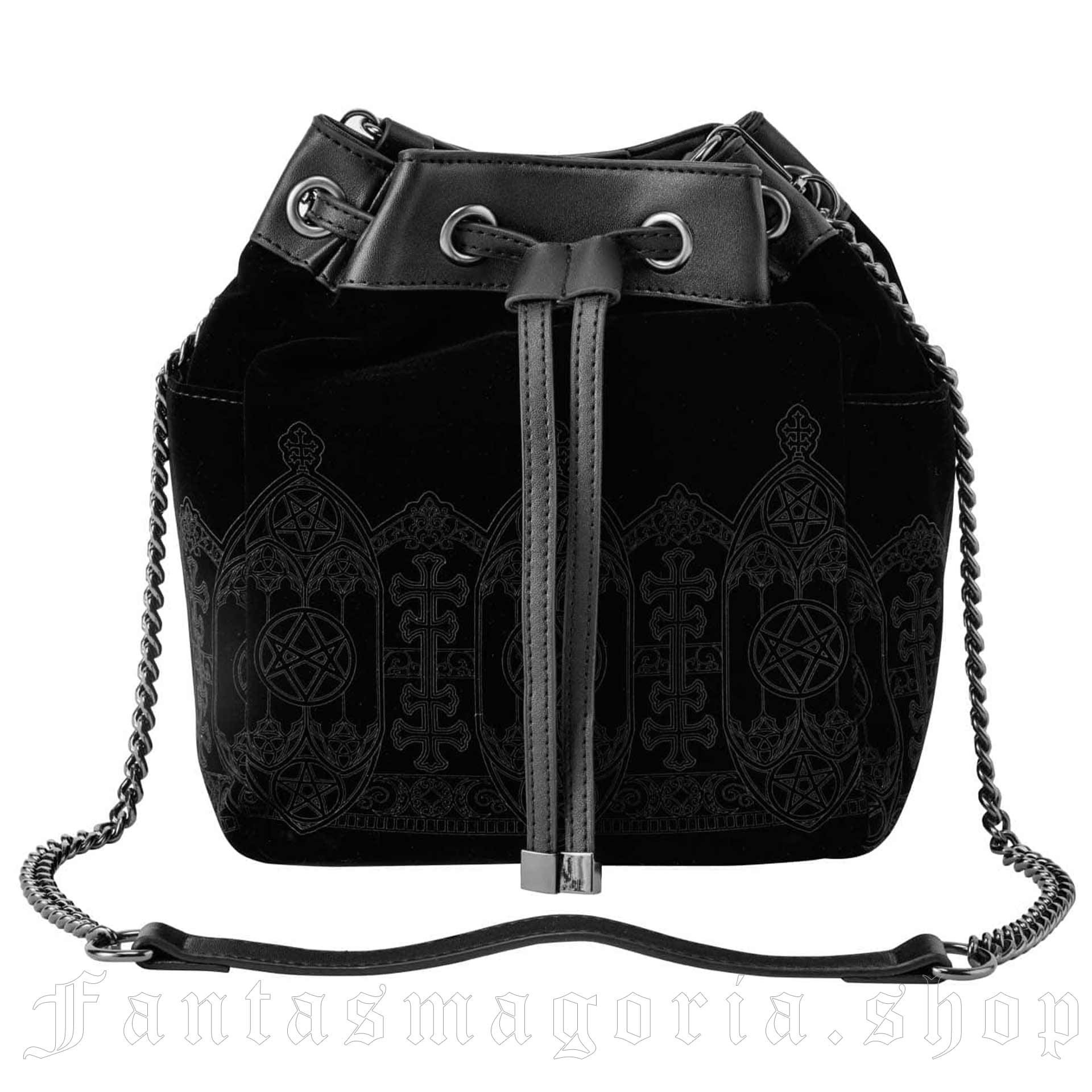 Women's Gothic Black Bucket Style Bag - Killstar KSRA003388