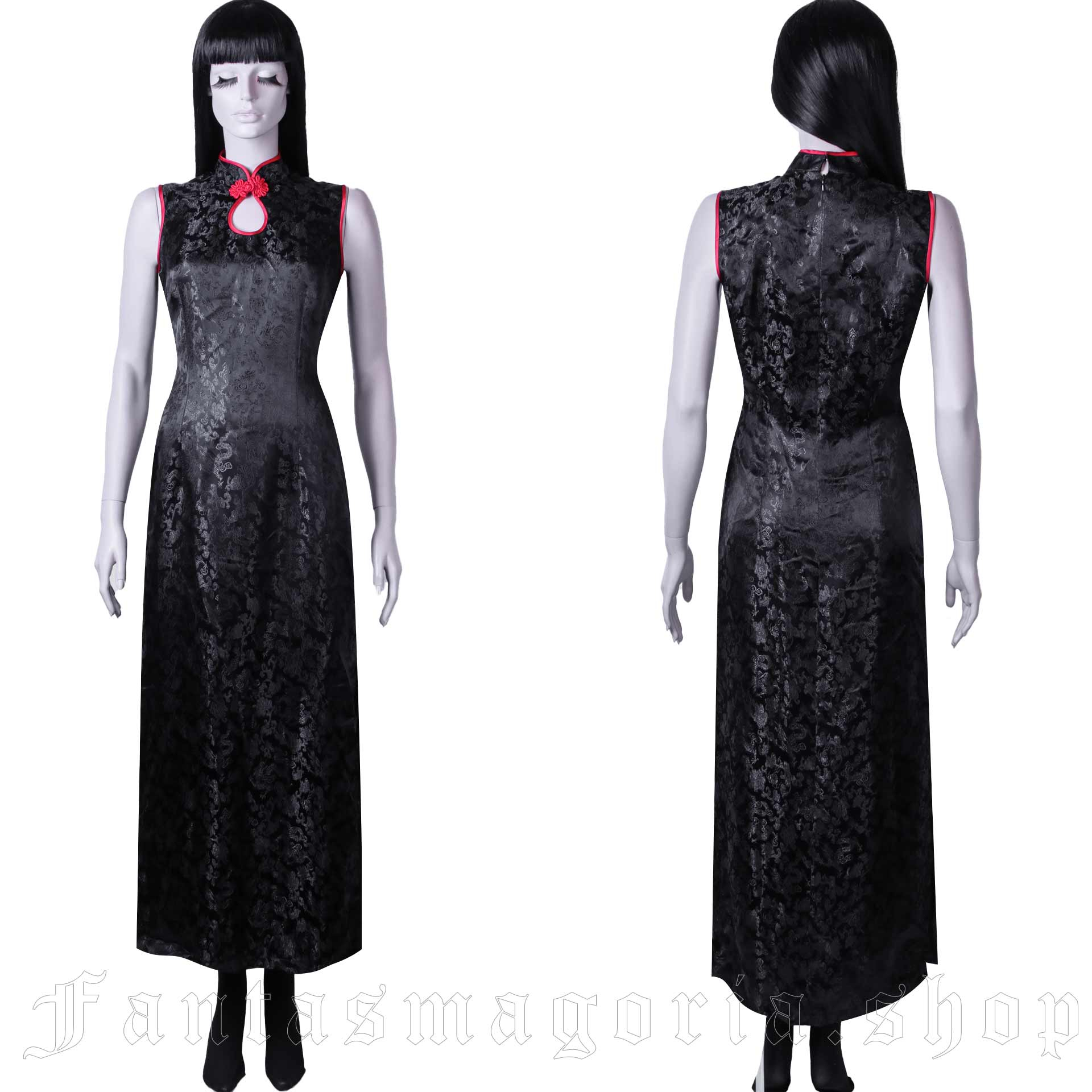 Silk Brocade Oriental Maxi Dress - NoName - FA0002 1