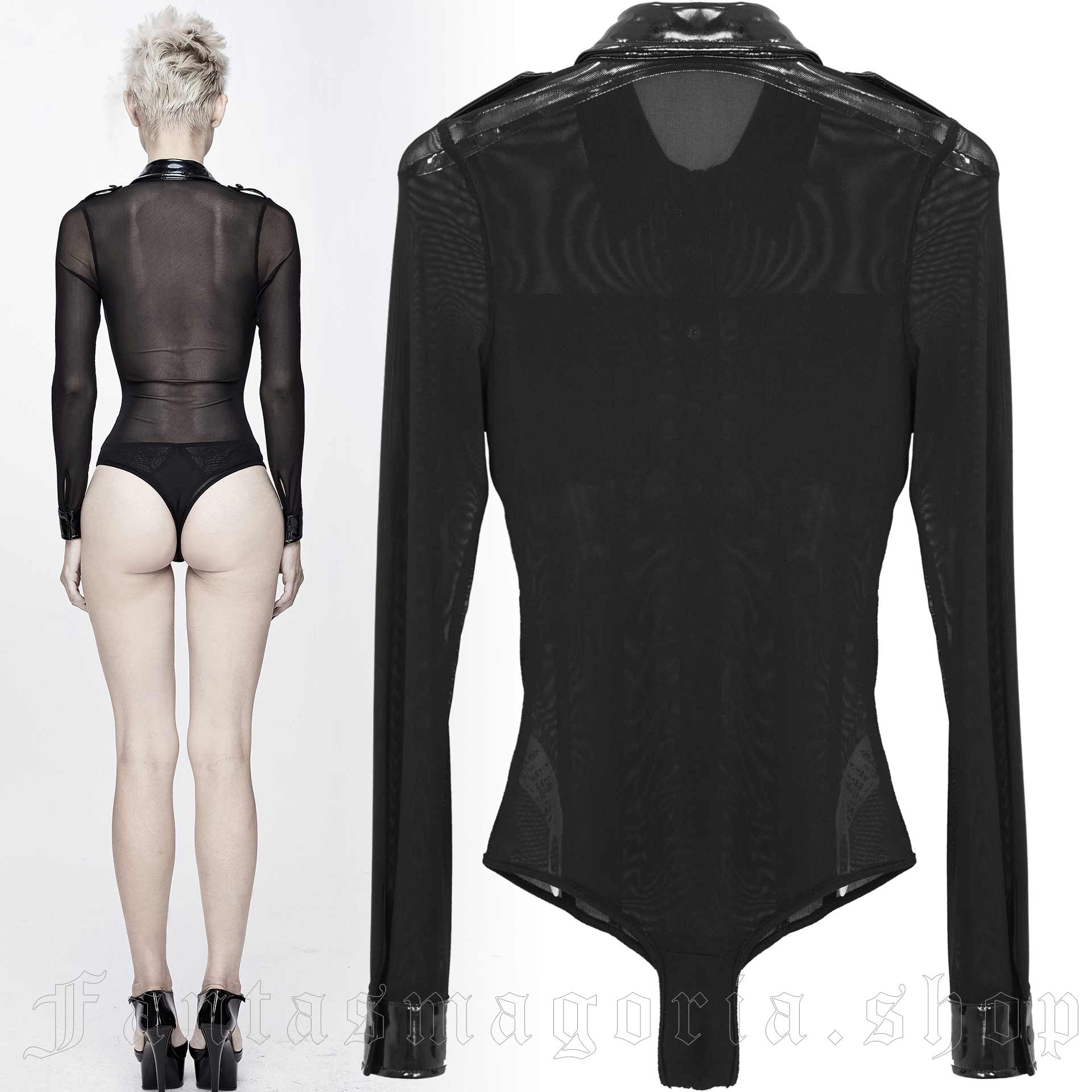Gothic Fishnet Bodysuit & Mesh Rave Bodysuit, See Through Bodysuit  Dominatrix -  Denmark