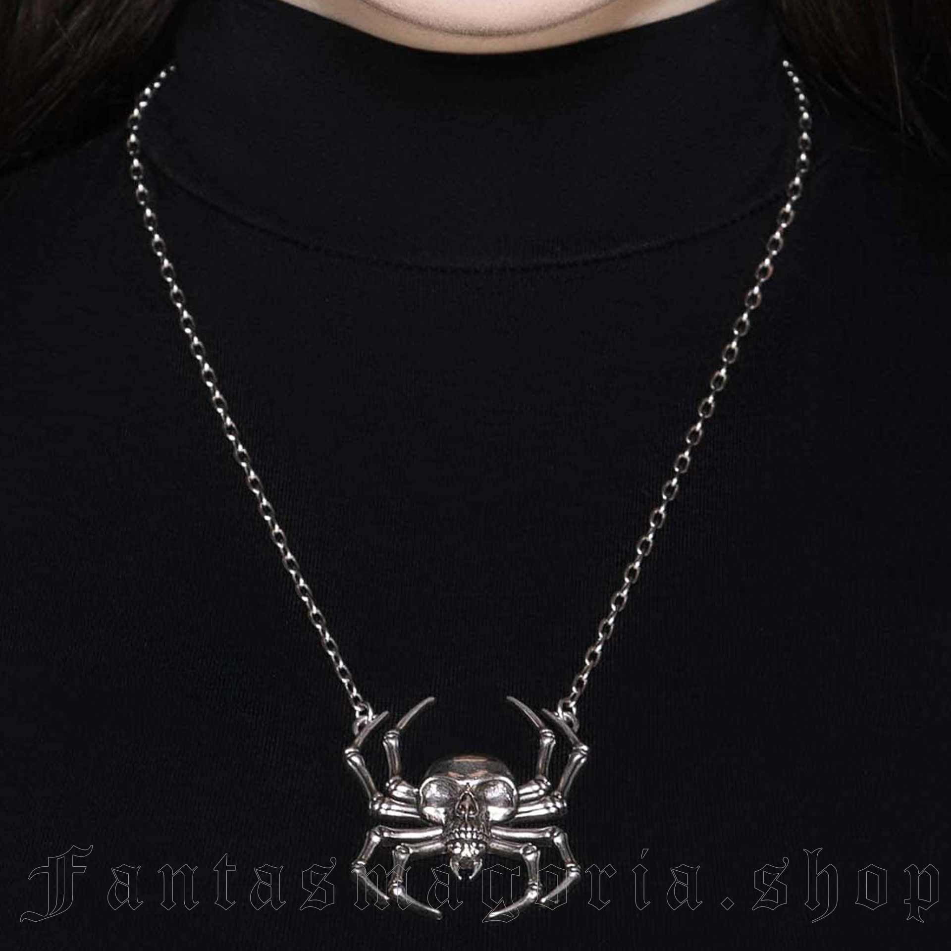 Necklace KILLSTAR - Arachna Morte - Silver