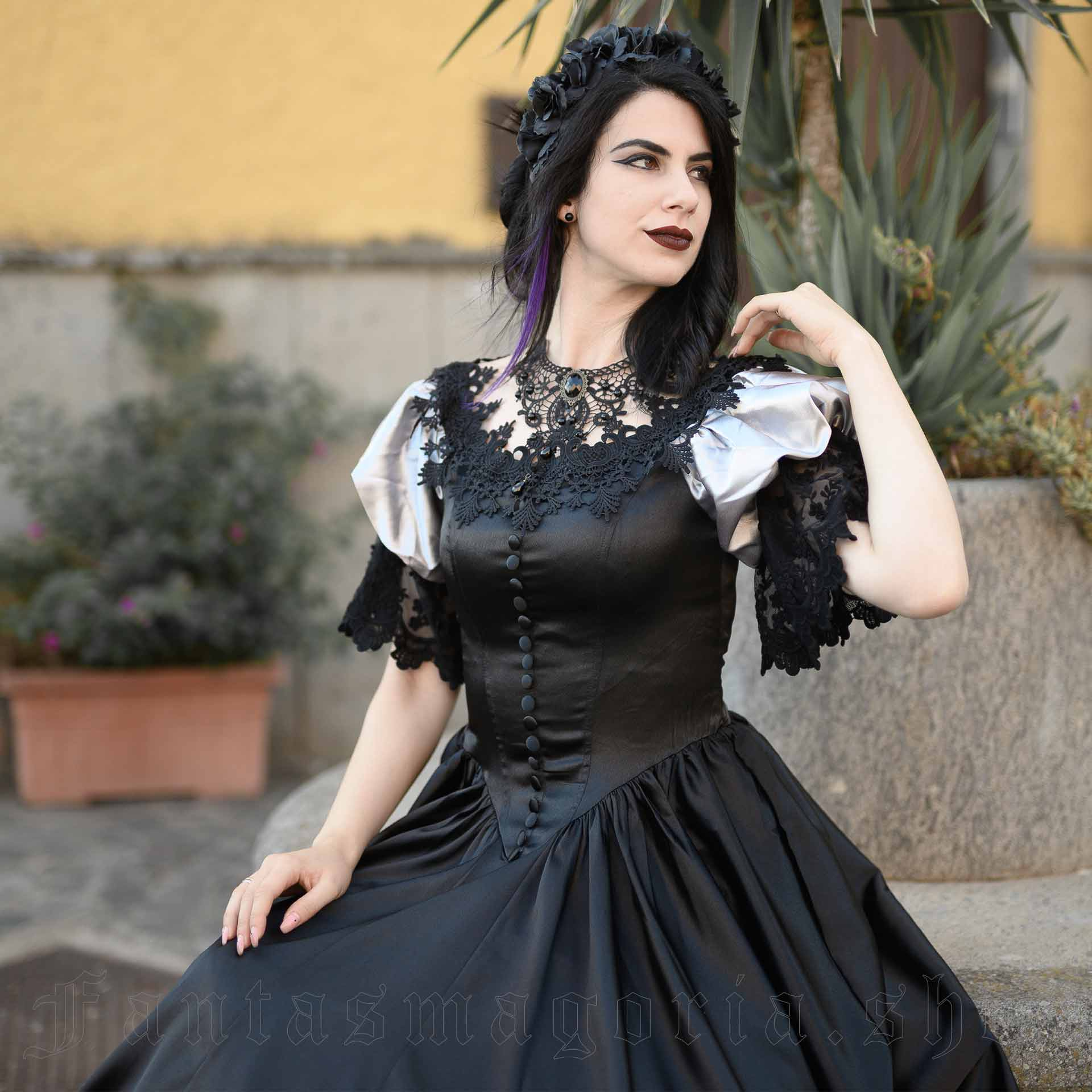 Burgundy Goth Victorian Bustle Gown – Alice Corsets