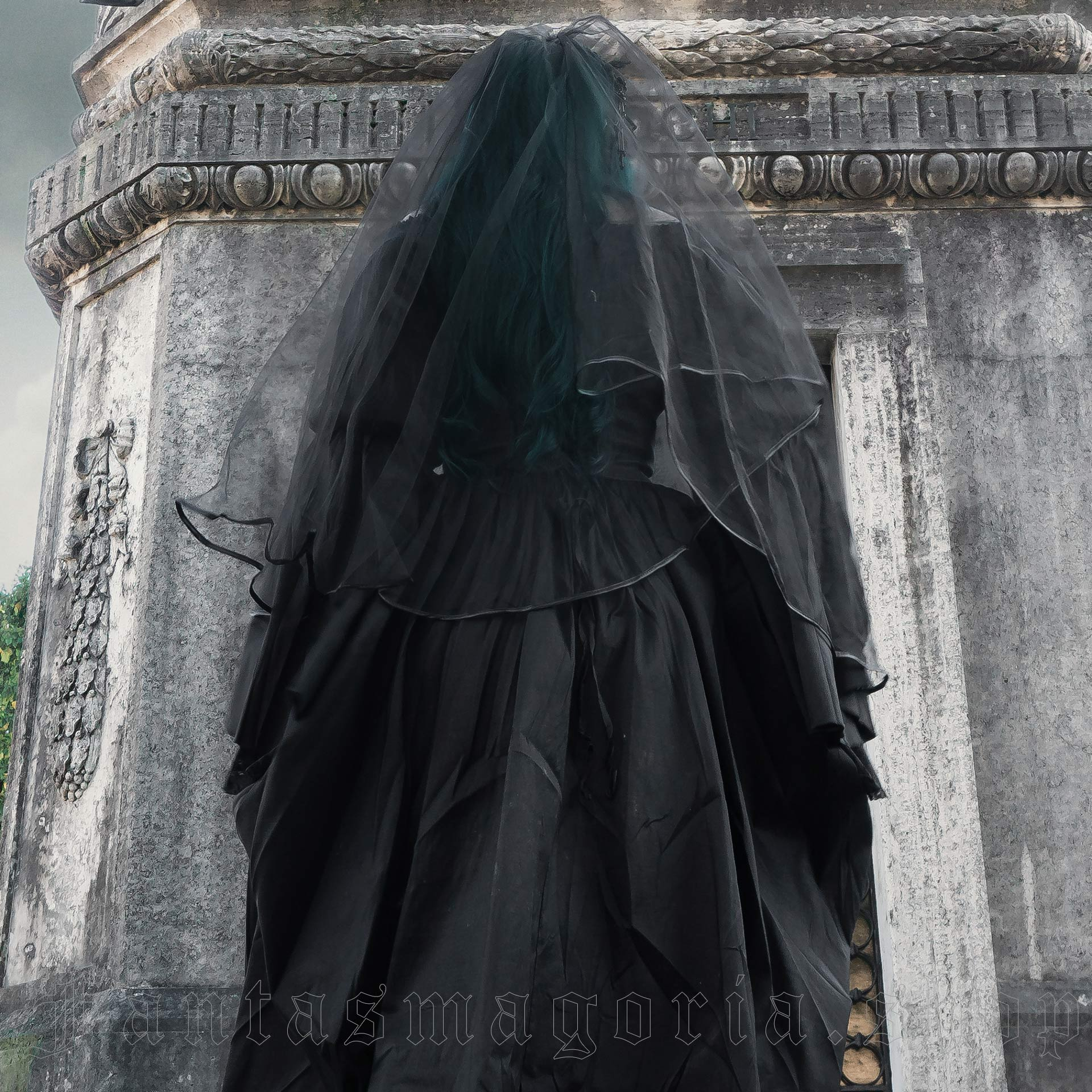 Black Mourning Veil By Fantasm Agoria Brand