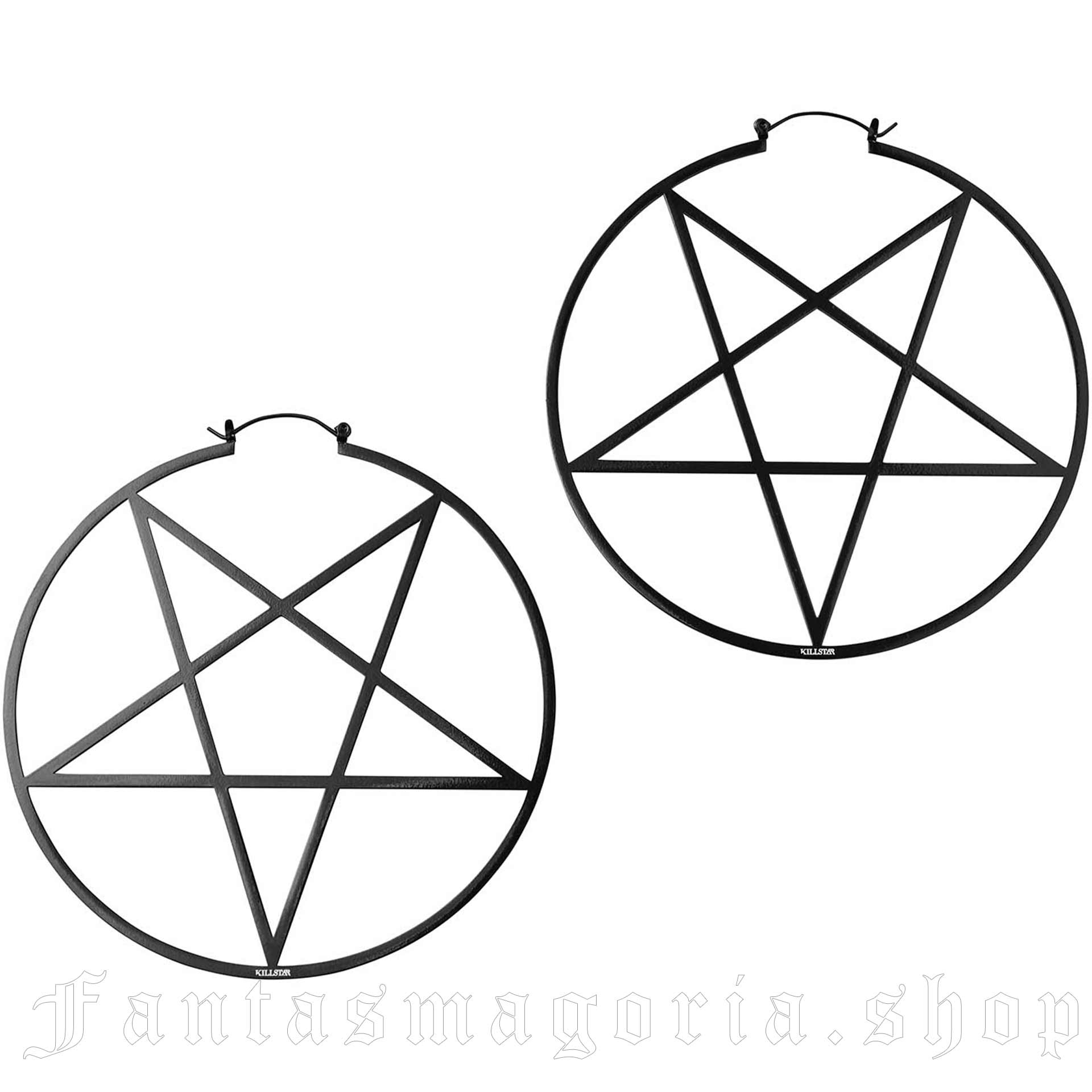 Pentagram Hoop Earrings - Killstar - KSRA004237 1