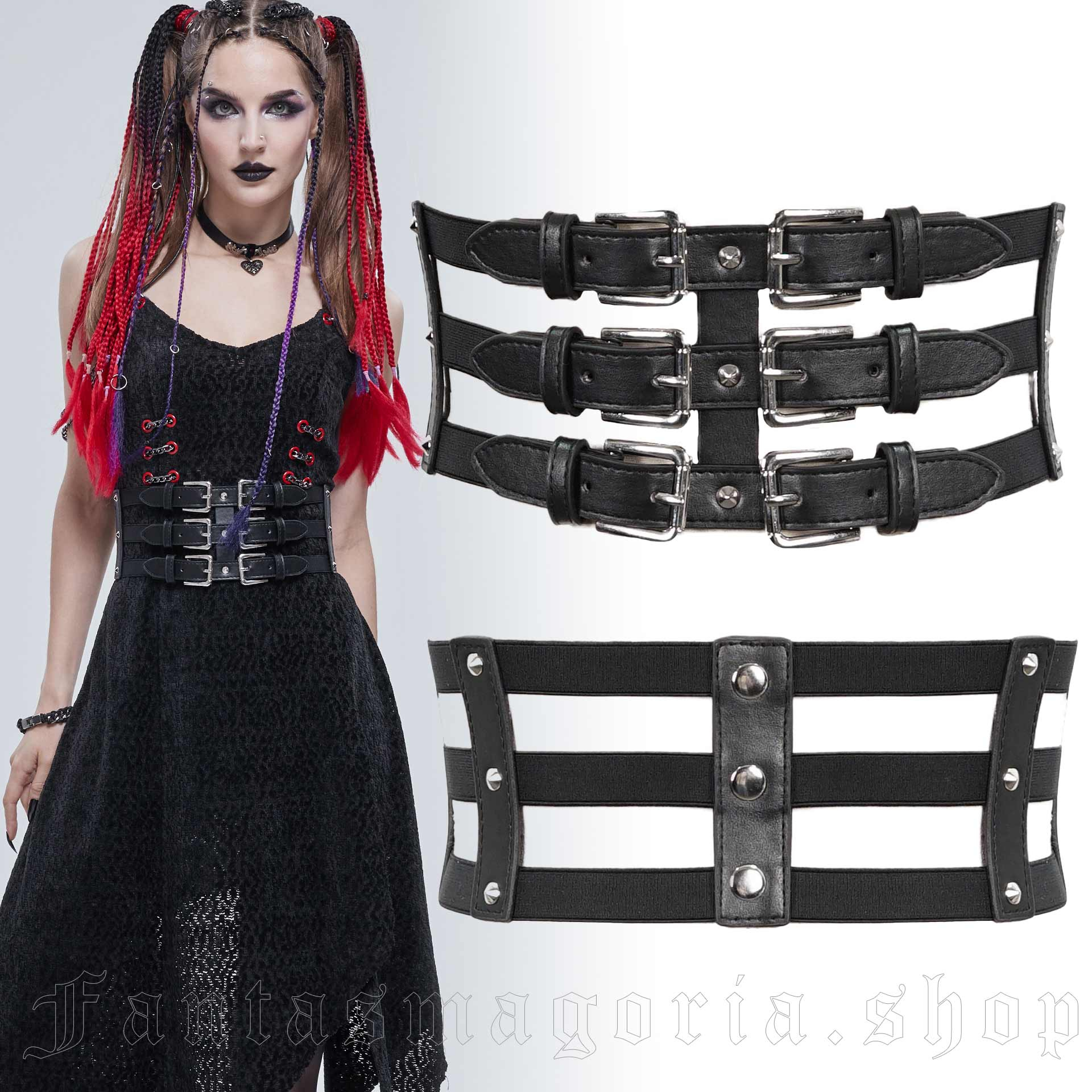 Everyday Goth Outfit: How to Style and Wear a Wide Waist Belt?