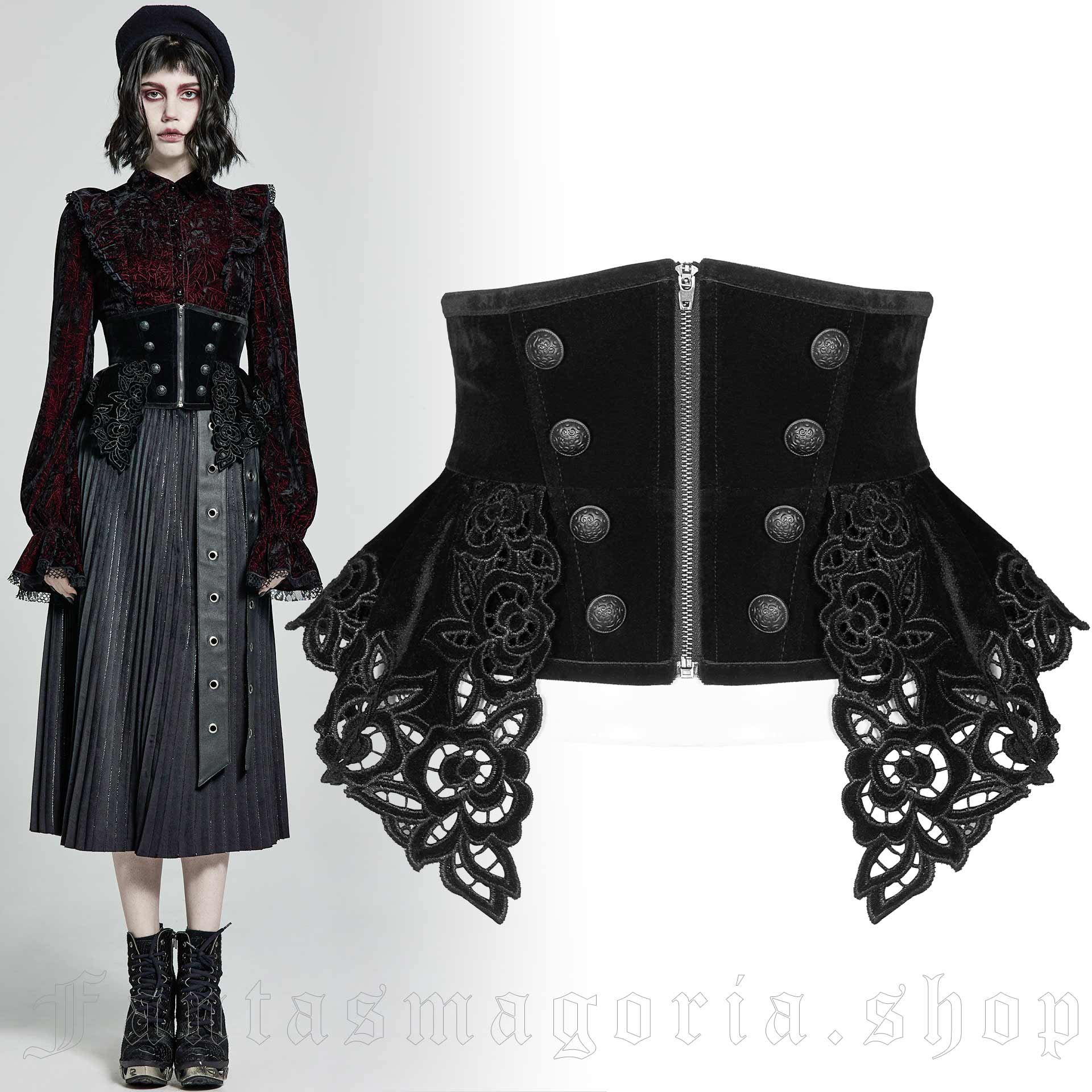 Women's Black Corset Victorian Gothic, Romantic Gothic
