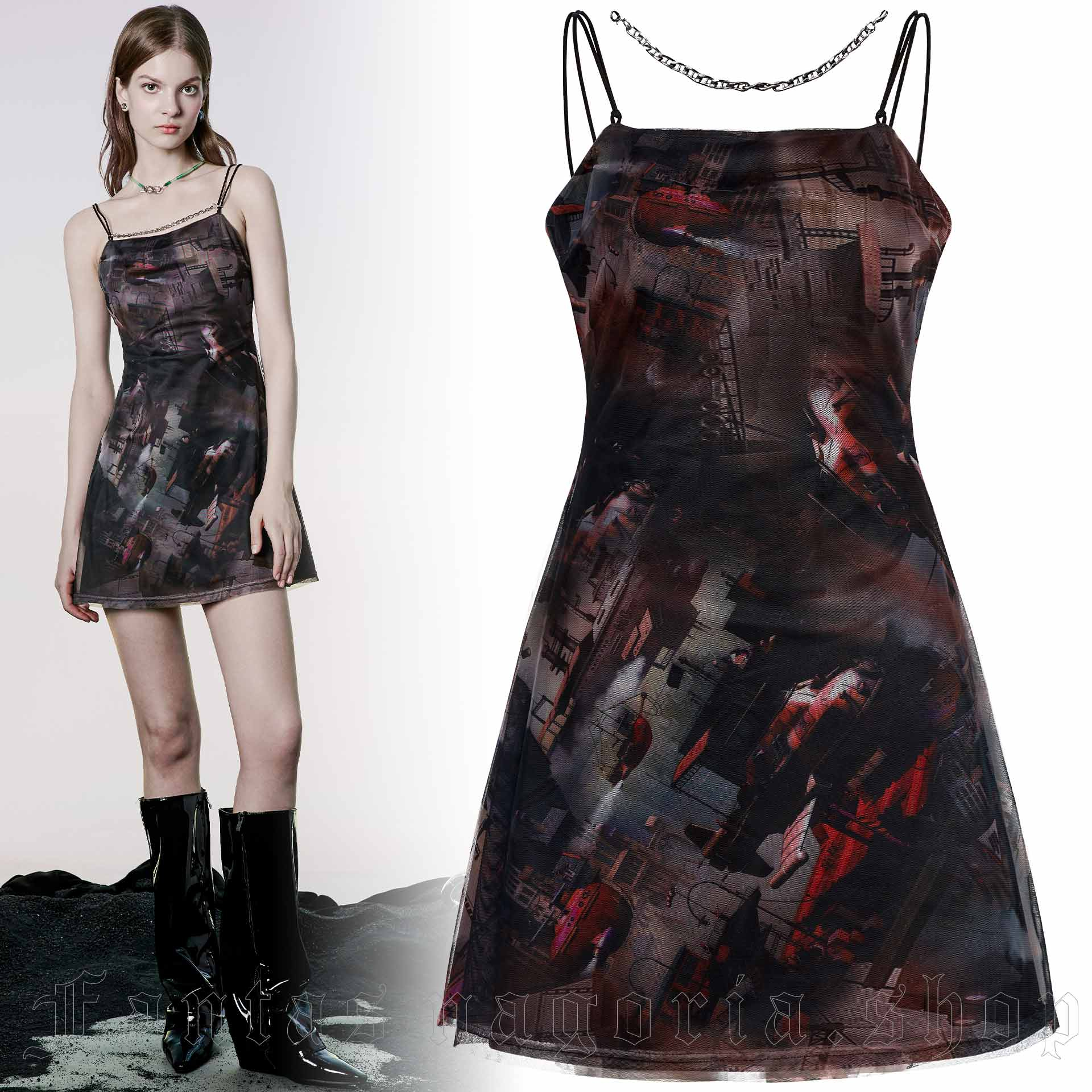 Dystopia Dress by PUNK RAVE brand