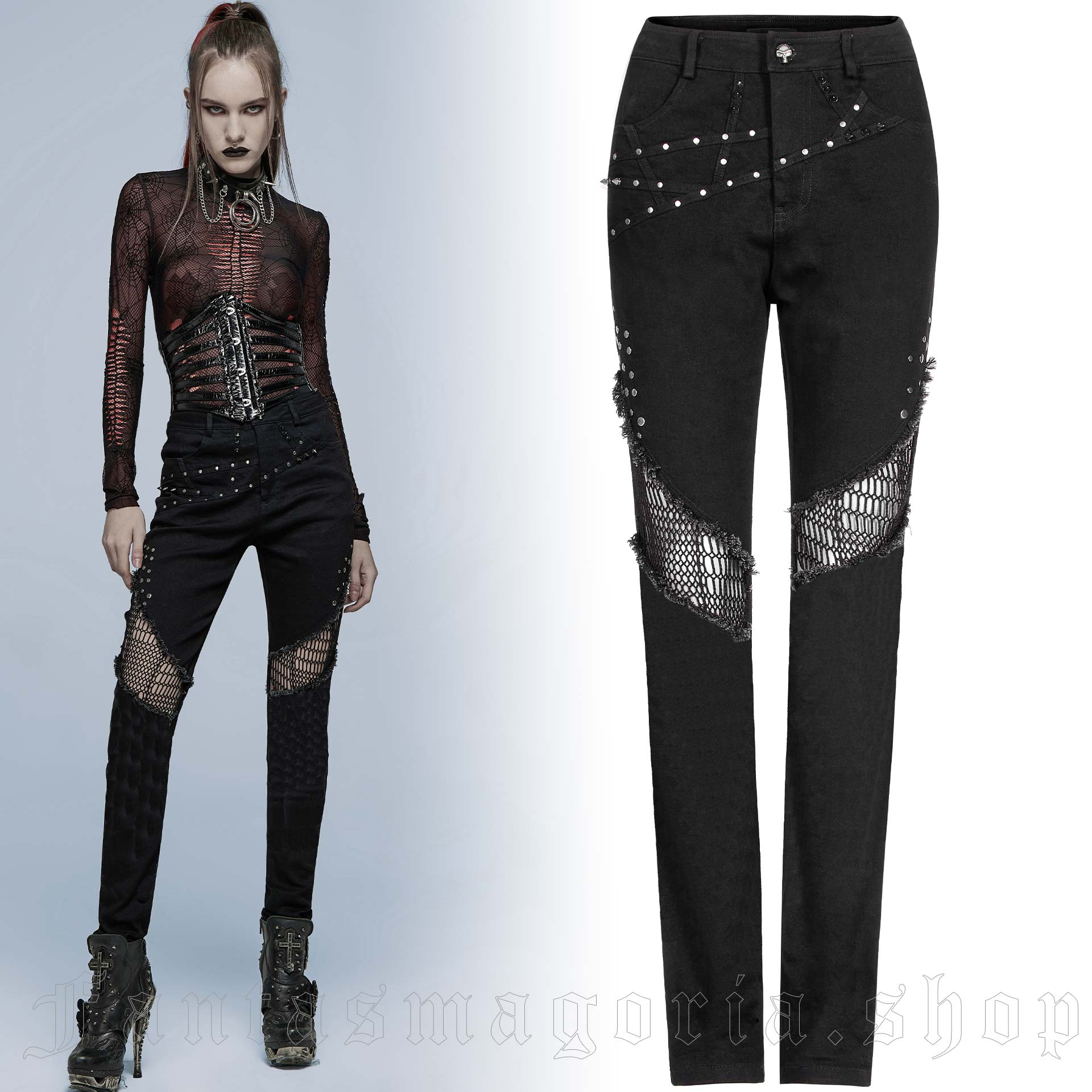 Rebel And Romance Trousers - Punk Rave - WK-495 1