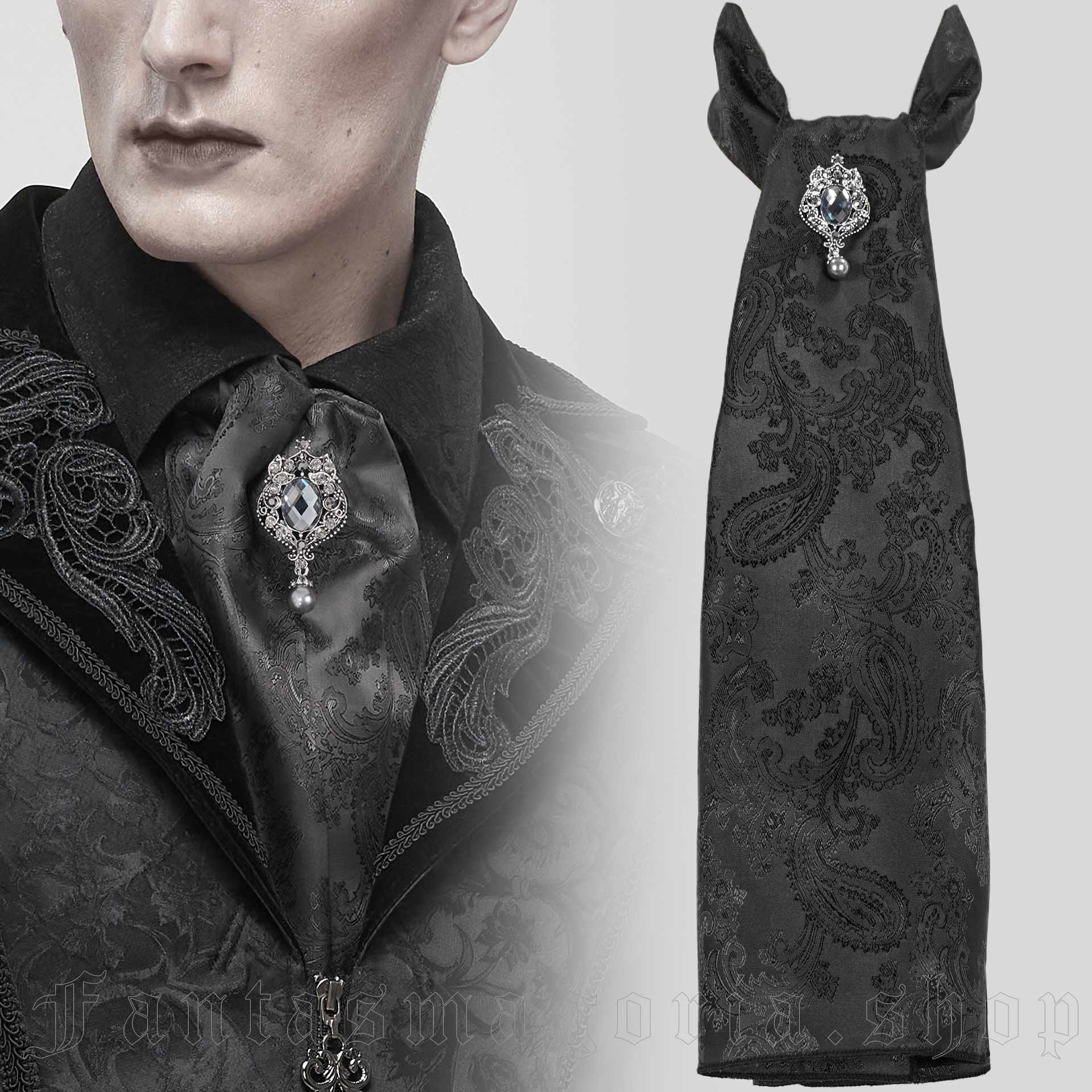 Vampire Aristocrat Black Jabot Scarf Devil Fashion AS11101/BK 1