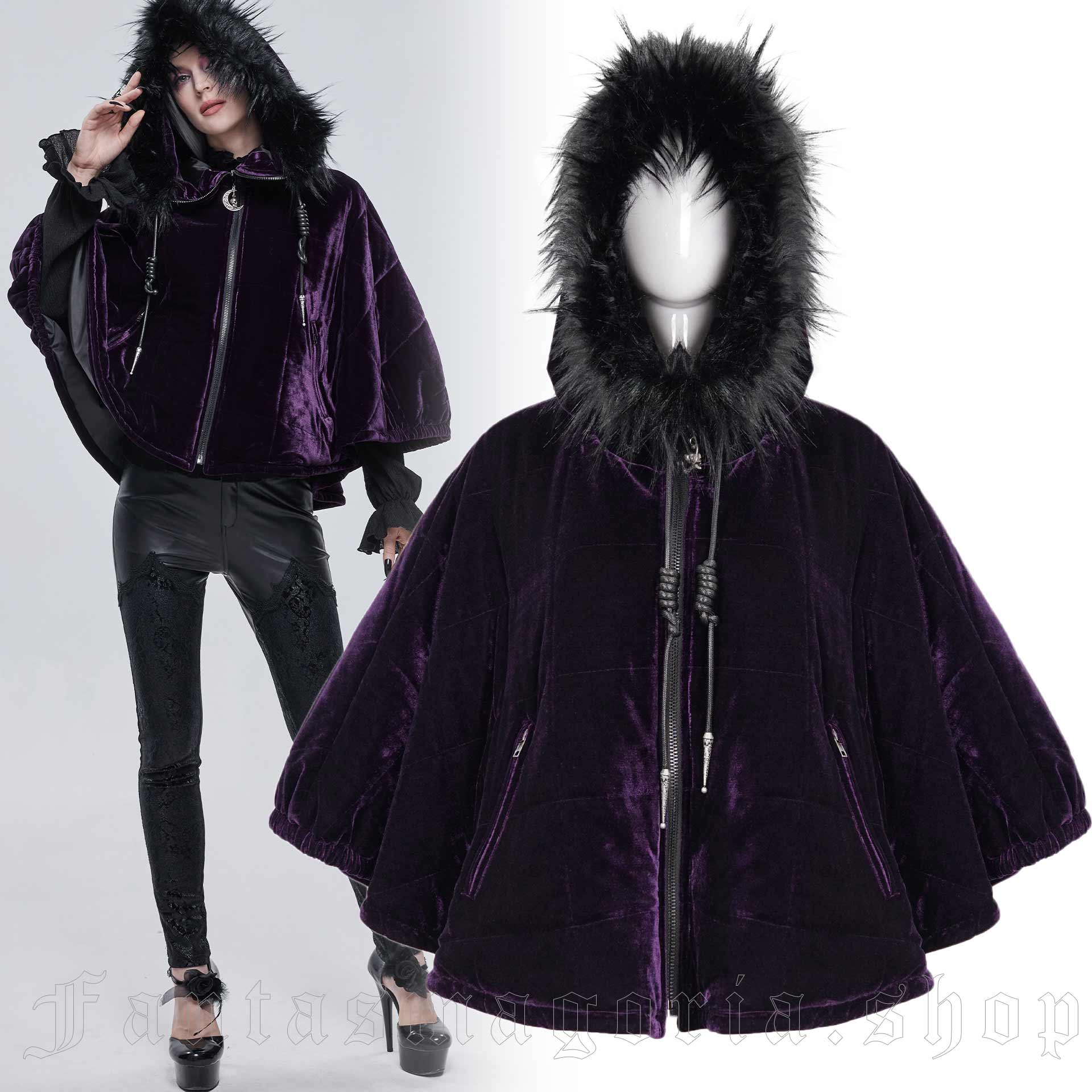 Snow Maiden Violet Cape - Devil Fashion - CA02902/VI 1