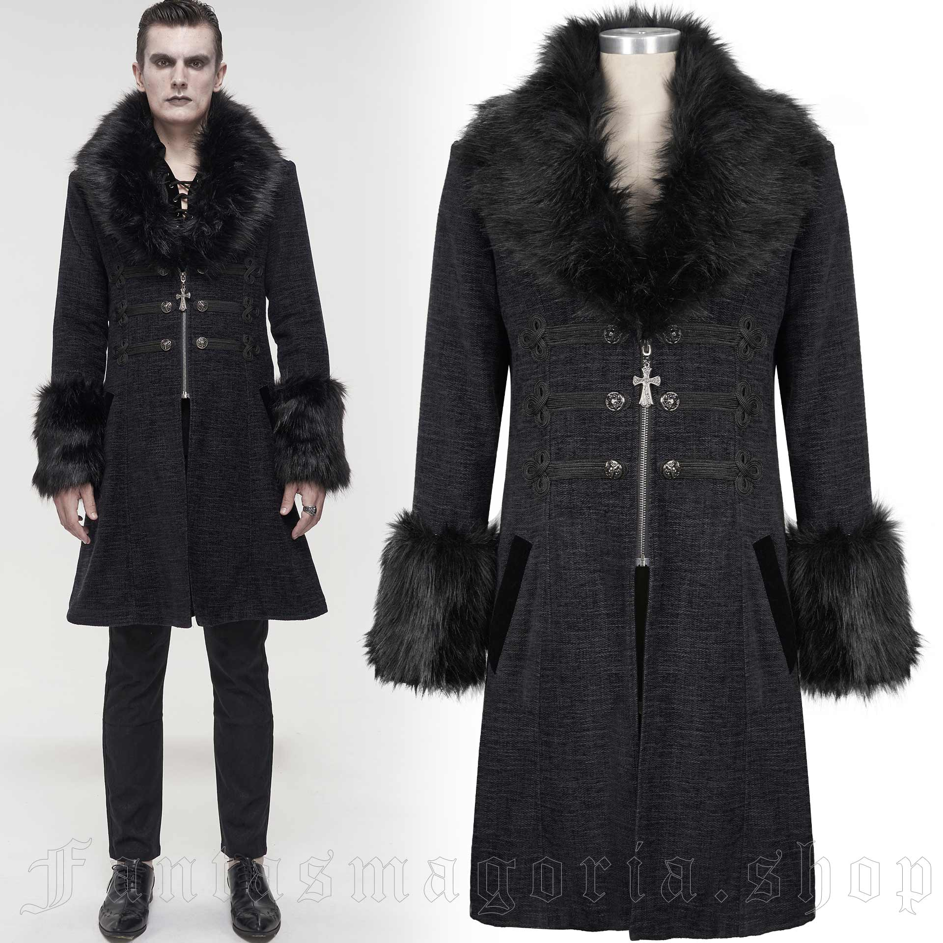 Black Kiser Coat Devil Fashion CT19001/BK 1