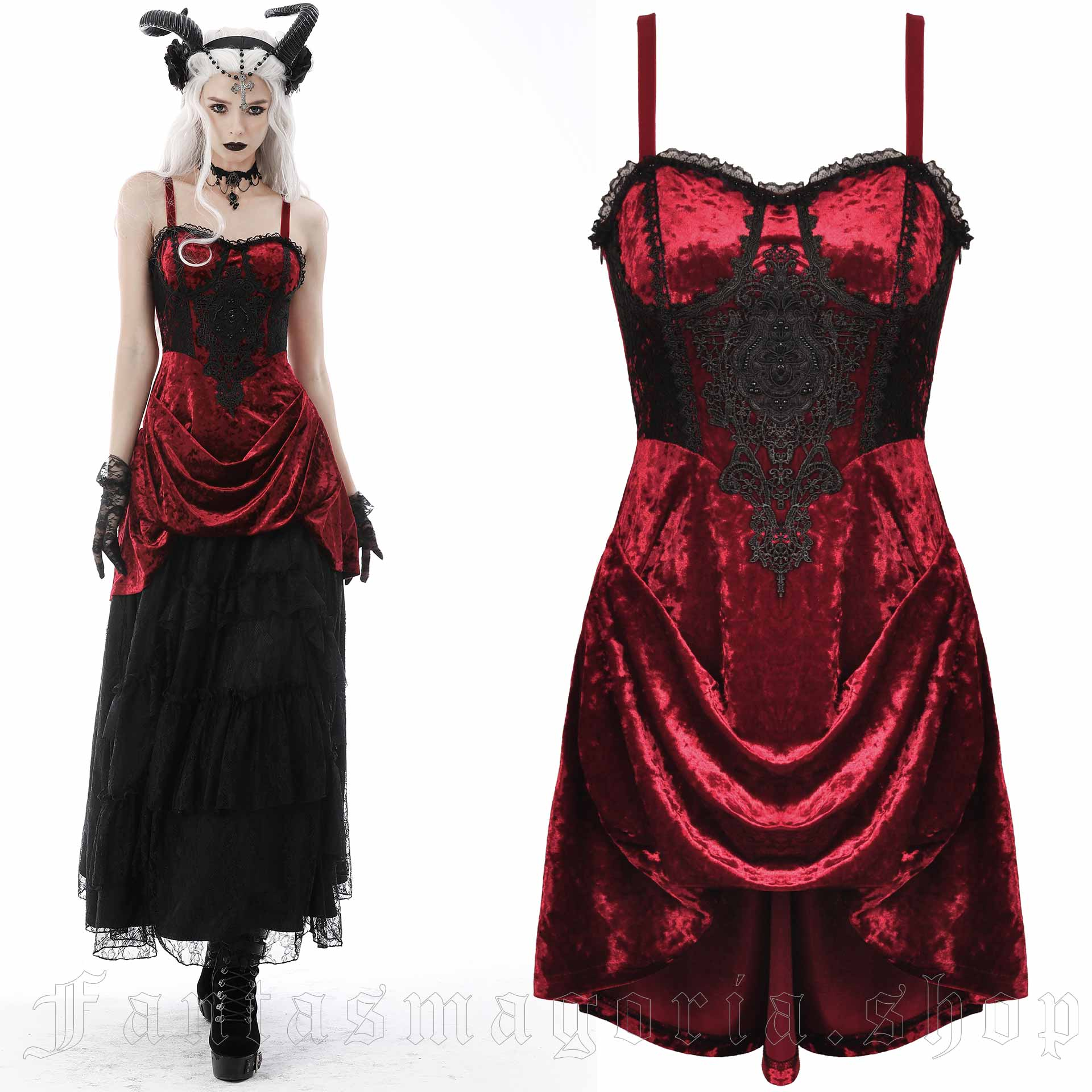 The Masquerade ~ Gothic Victorian Velvet and Lace Vampire Gown Dress Corset  Costume ** Limited Edition ***