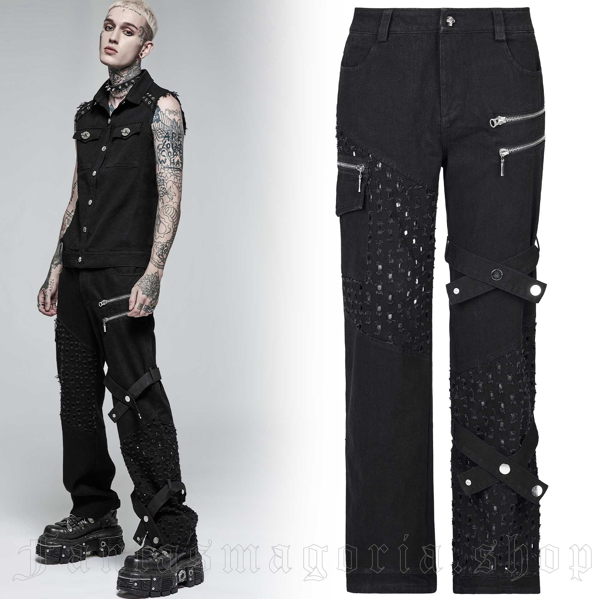 Atomic Abyss Trousers Punk Rave WK-494 1