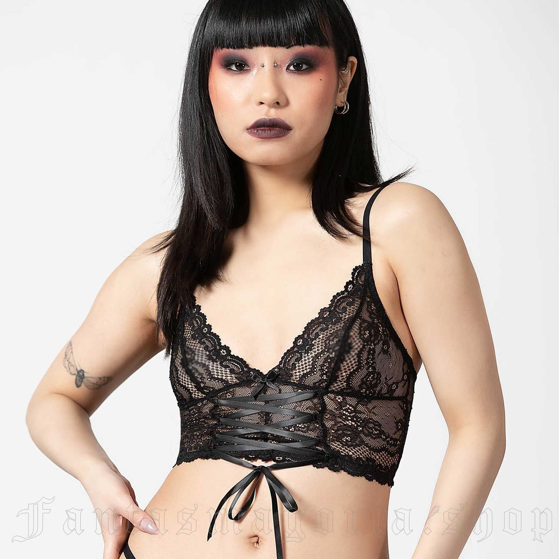 Total Black set of bralette and brazilian for all genders