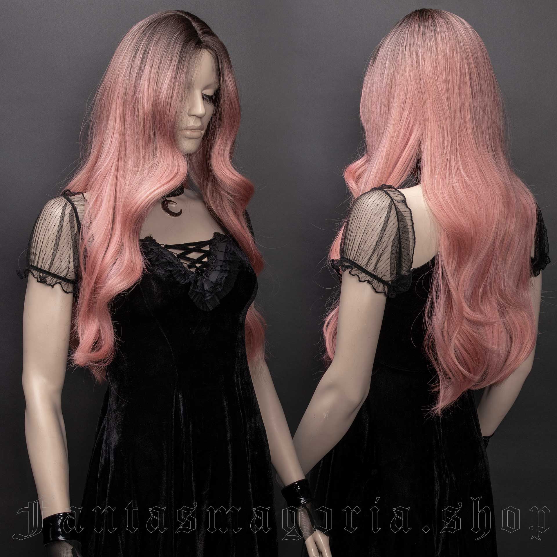 Saturnalia - Pastel Pink Synthetic Hair With Brown Ombre