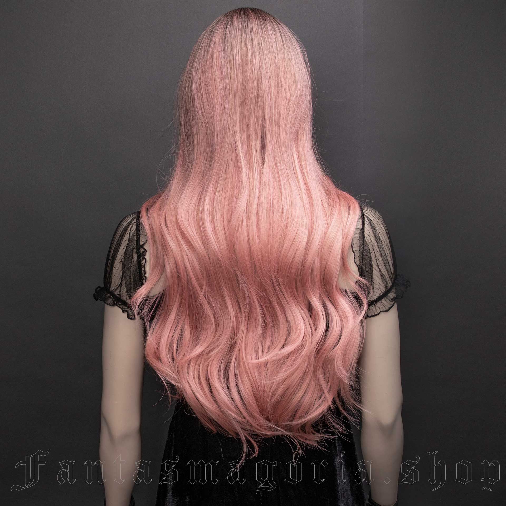 Saturnalia - Pastel Pink Synthetic Hair With Brown Ombre