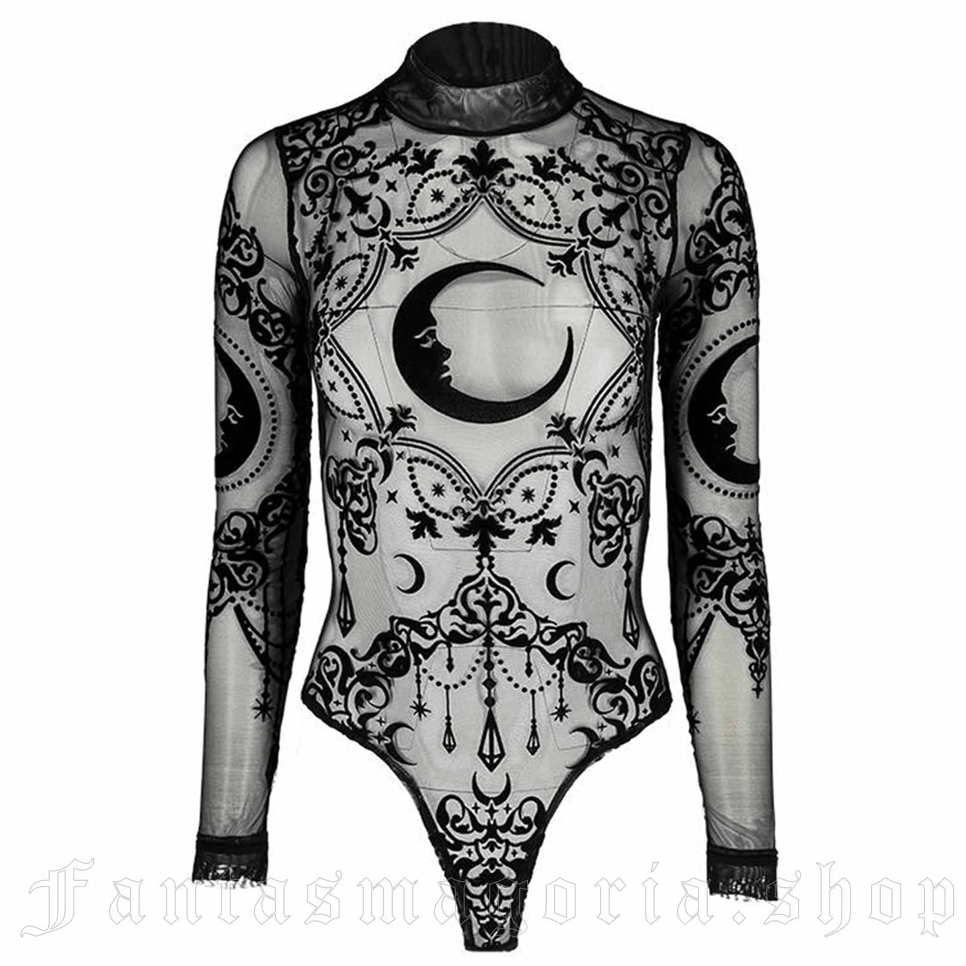Gothic black mesh bodysuit.. Restyle RES5900949913971.