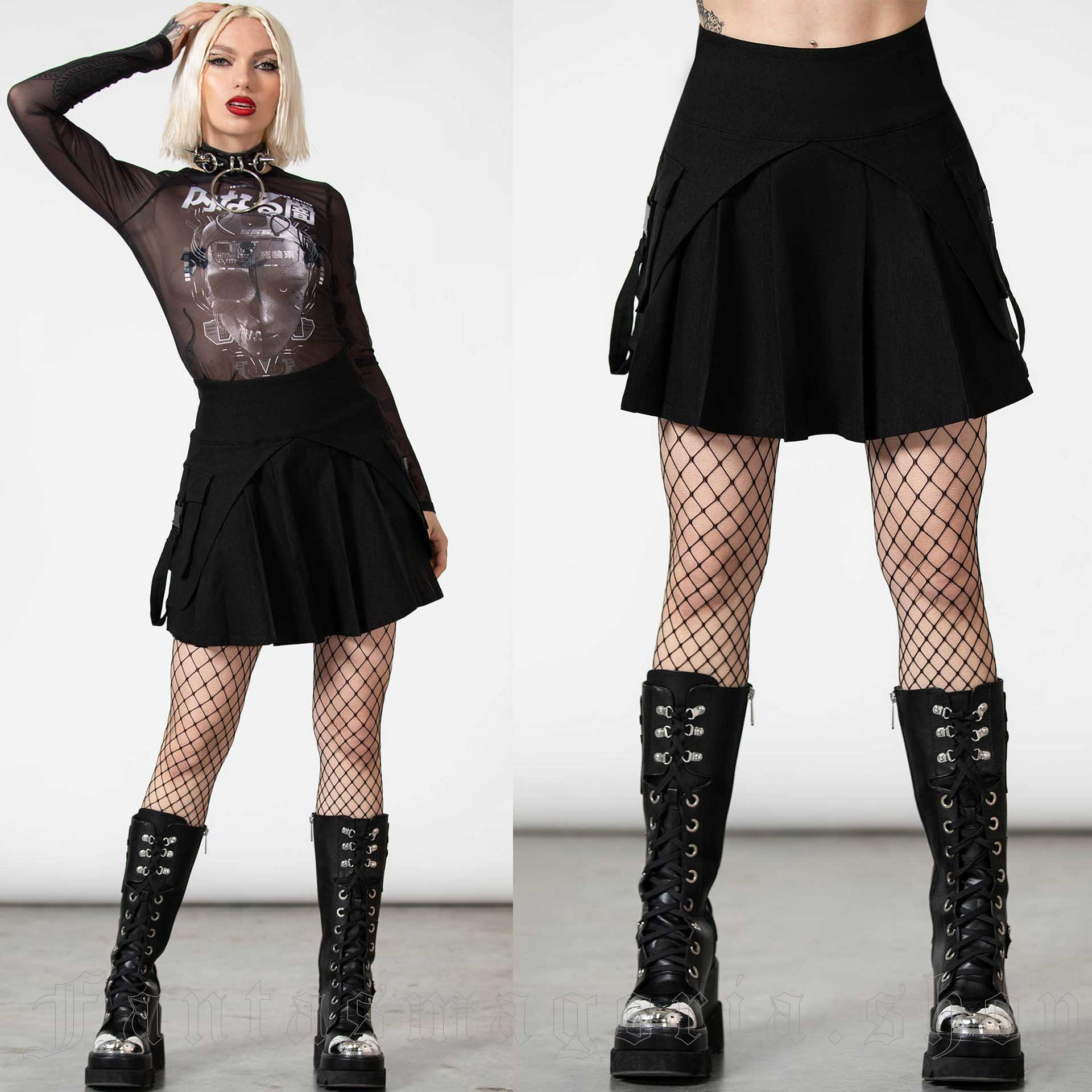 Vanya Pleated Mini Skirt - Killstar | Fantasmagoria.shop
