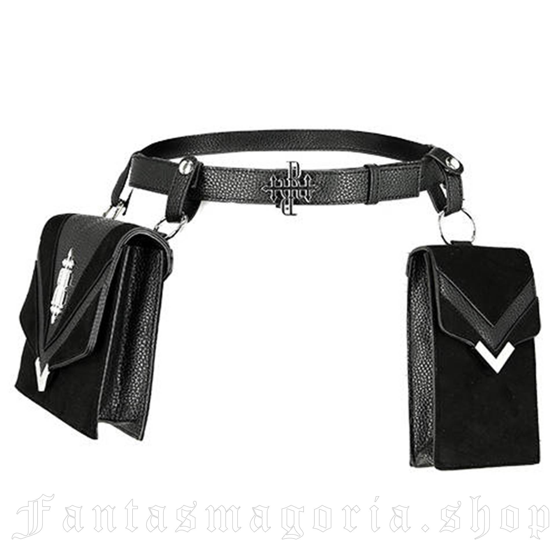 steampunk black belt unisex POCKET BELT - Restyle