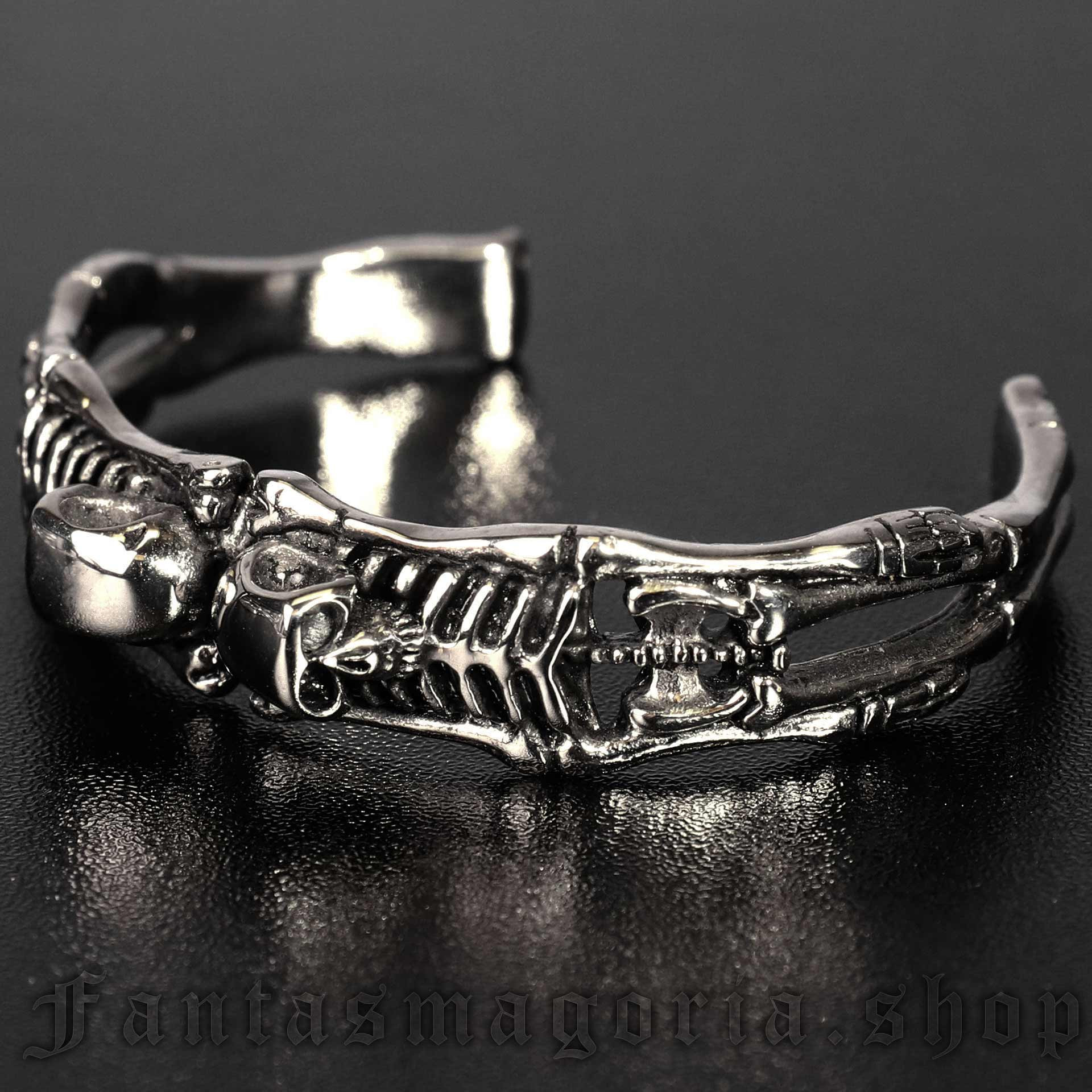 Classic Animal Viking Double Wolf Head Cuff Bangle for Men Stainless Steel  Lion Skeleton Bracelet Norse Mythology Amulet Jewelry