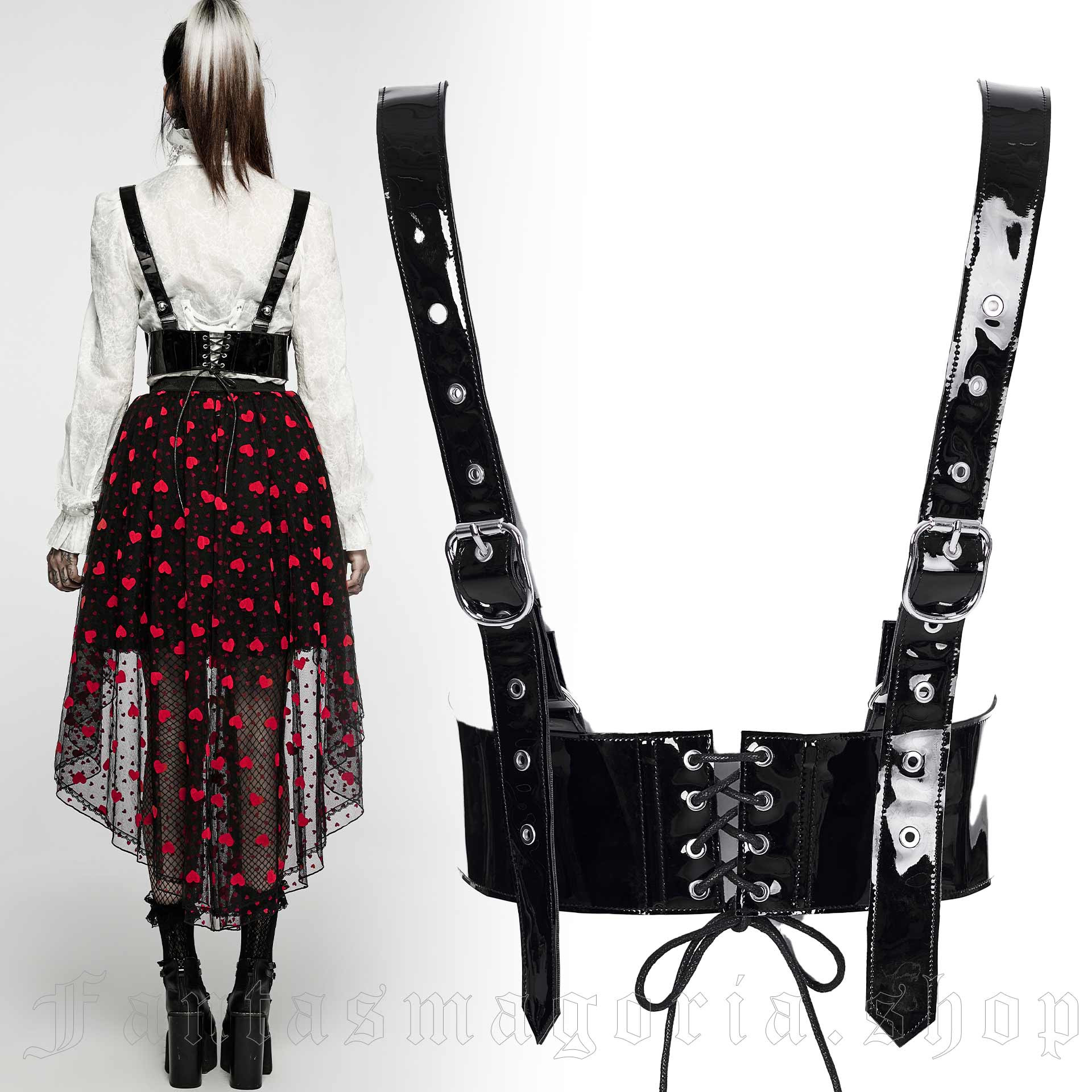 BODIY Plus Size Wide Waist Belt PU Black Harness for Women Gothic Punk Rock  Belts Halloween Rave Accessory for Dresses at  Women’s Clothing